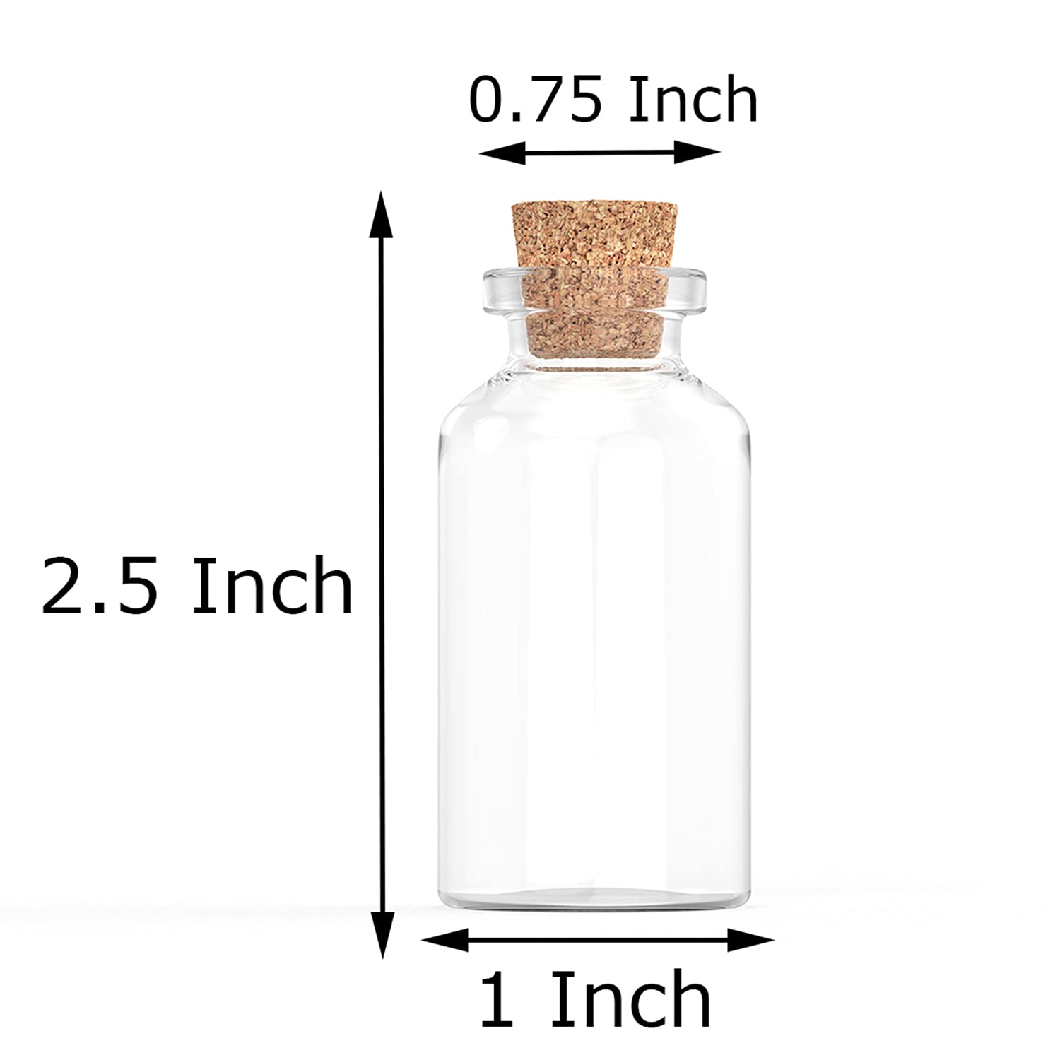 20mL Mini Transparent Glass Bottles with Cork Stoppers - 36 Pack | Perfect for Essential Oils, Perfumes, DIY Crafts & Home Decor | Airtight Axe Sickle Shaped Bottles for Liquor, Spices & Herbal Storage