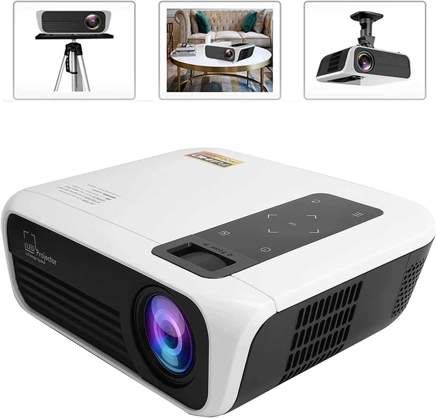 ONOTEC Mini Projector - Portable LCD Projector with 200