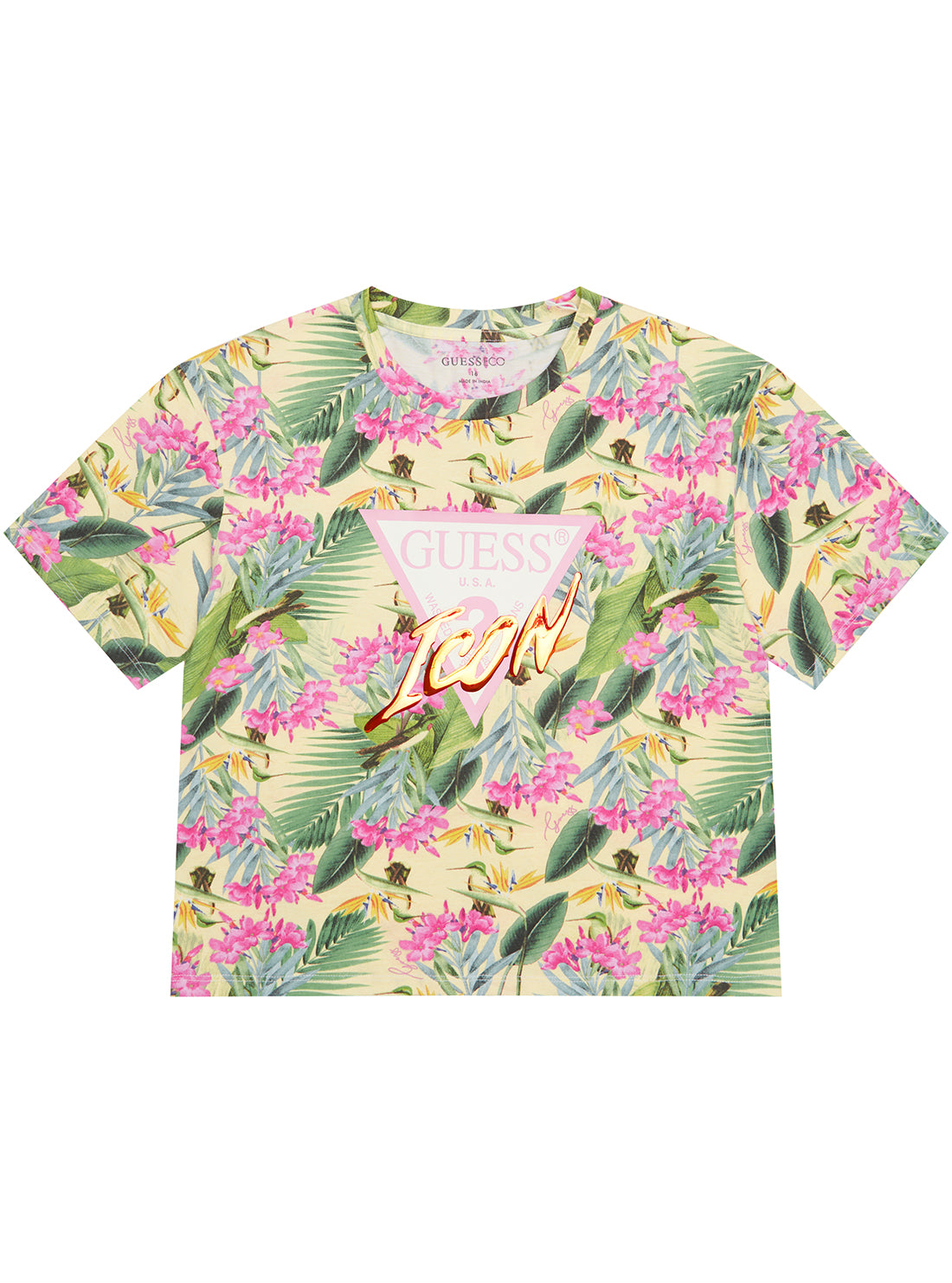 Botanical Print Short Sleeve T-Shirt for Women - Floral Summer Casual Tee (Sizes 7-16) - Perfect for Beach Outings, Picnics & Everyday Wear