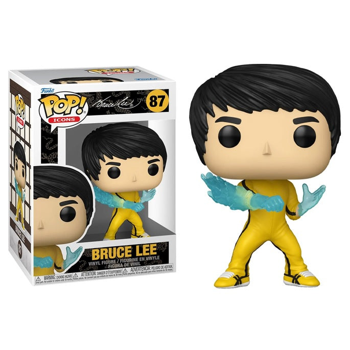 Bruce Lee Pop! Vinyl Figure - Be Water Edition #87 - Collectible Action Figure for Fans, Home Decor, and Movie Memorabilia Display