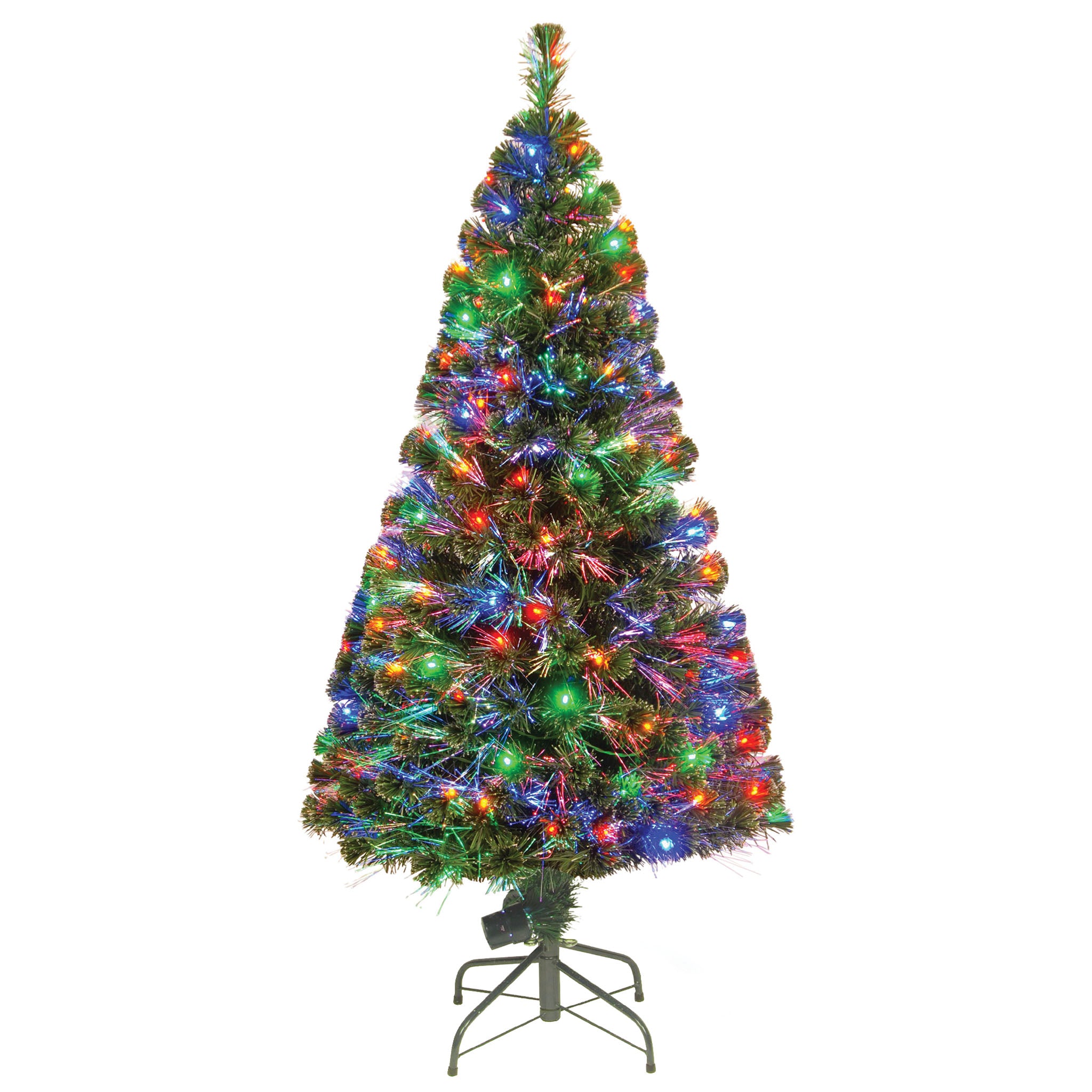 5 ft. Pre-Lit Fiber Optic Evergreen Christmas Tree with Warm White LED Lights - Perfect for Holiday Home Decor, Office & Party Decoration