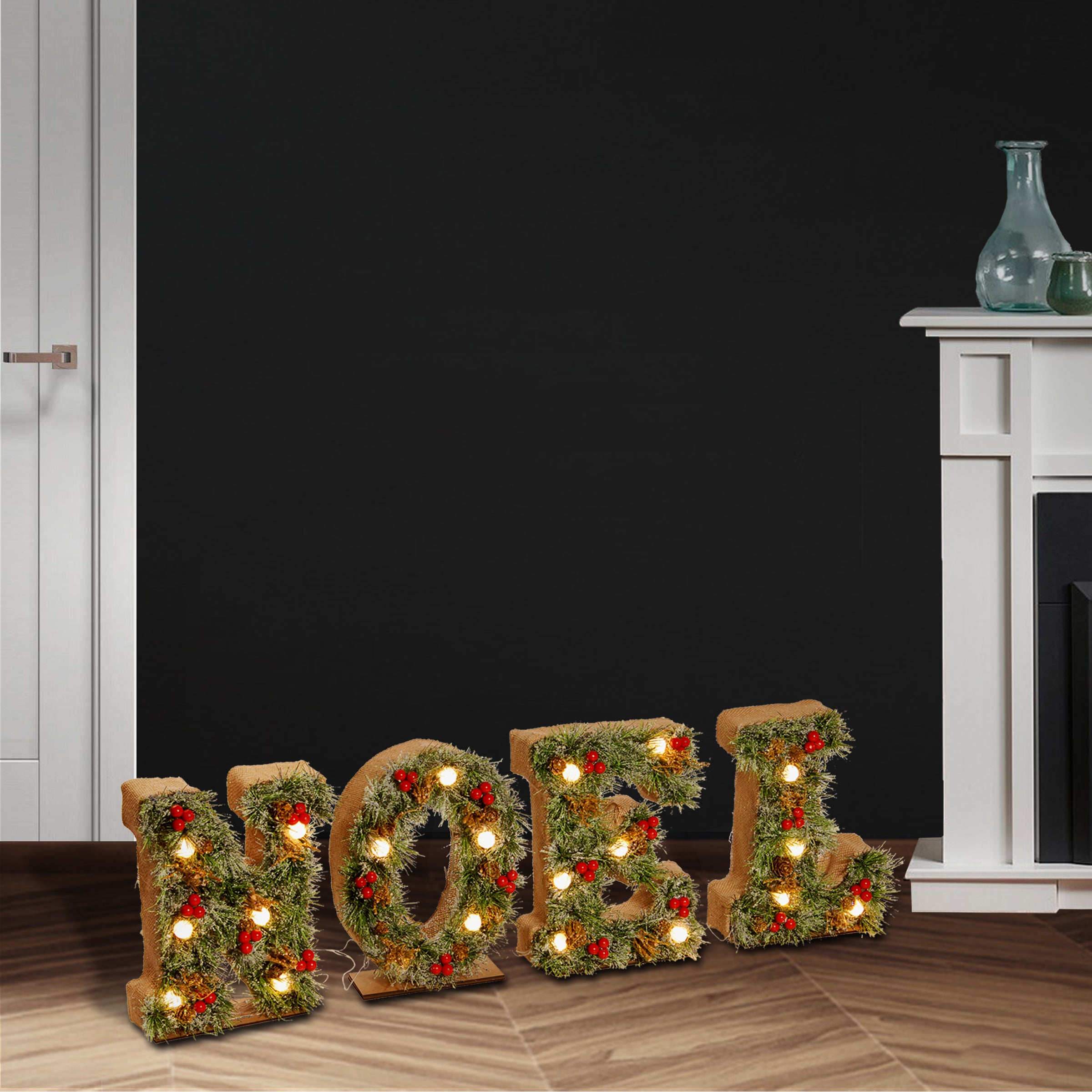 36 in. Pre-Lit NOEL Christmas Decoration - Indoor/Outdoor Holiday Decor for Home, Yard, and Party
