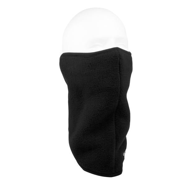 Black Fleece Face Mask with Adjustable Velcro Strap - Warm & Comfortable for Outdoor Activities, Winter Sports, and Daily Use