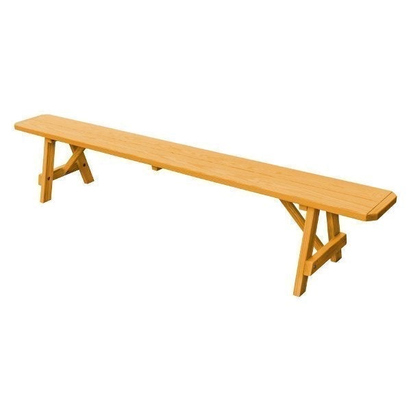 Pressure Treated Pine Traditional Bench - Durable Outdoor Garden Bench for Patio, Backyard & Park Seating - Weather-Resistant Wooden Bench for Relaxing & Socializing