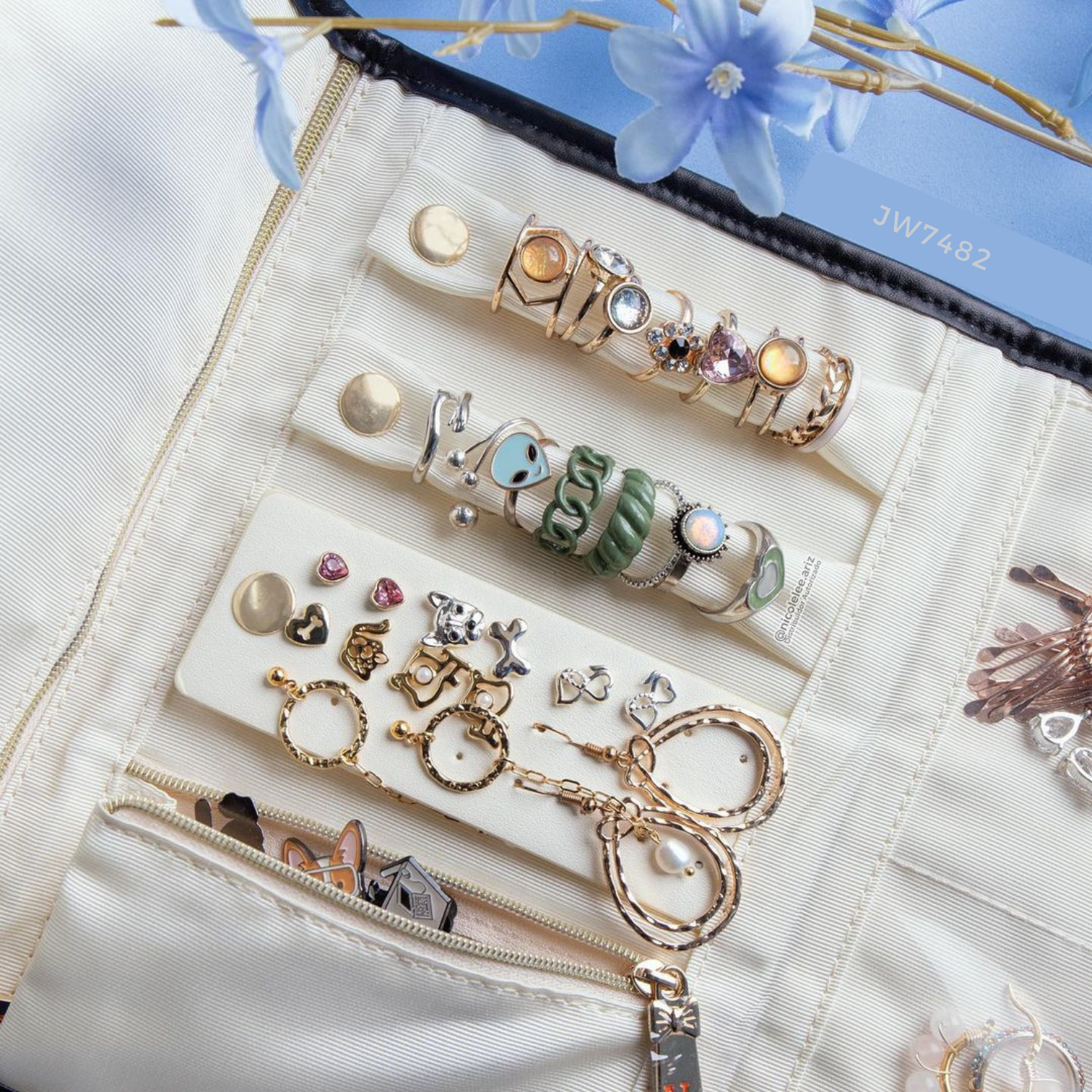 Pilar Jewelry Organizer - Premium Jewelry Storage Box with Multiple Compartments for Earrings, Rings & Necklaces | Perfect for Travel, Home & Gift Giving