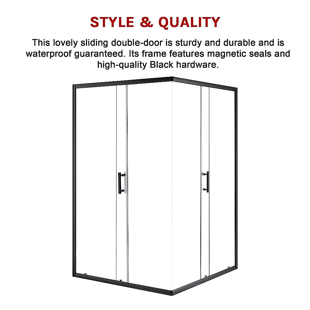 Della Francesca 1200 x 1000mm Sliding Door Shower Screen with Nano Safety Glass - Perfect for Modern Bathrooms & Spa-Like Showers