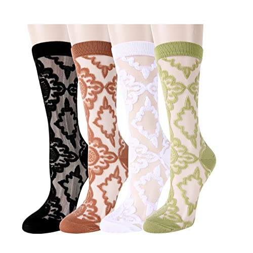 4 Pack-embroidered Flower