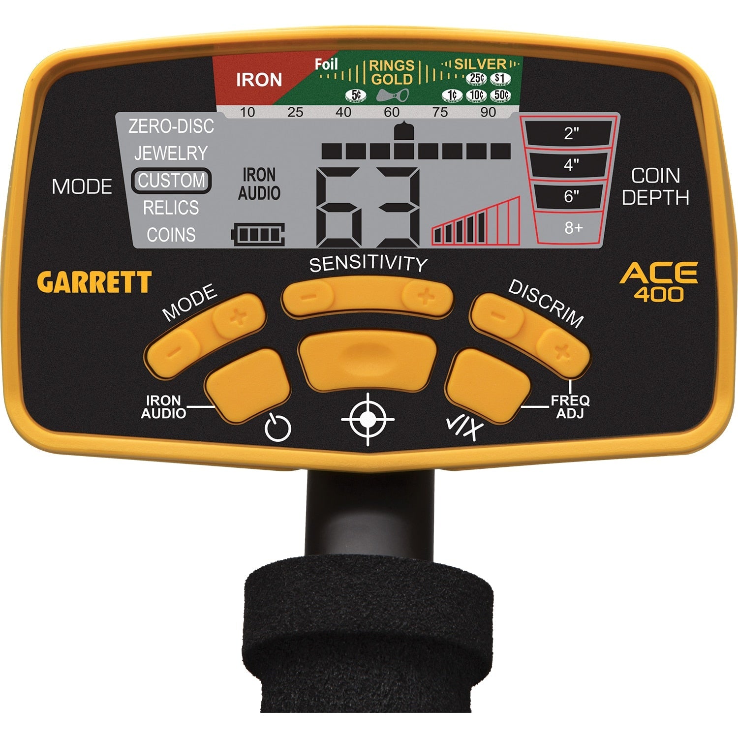 Garrett ACE 400 Metal Detector with Waterproof Coil & Digital Target ID - Professional Metal Detecting for Treasure Hunting, Beach, Park & Gold Prospecting (Open Box)
