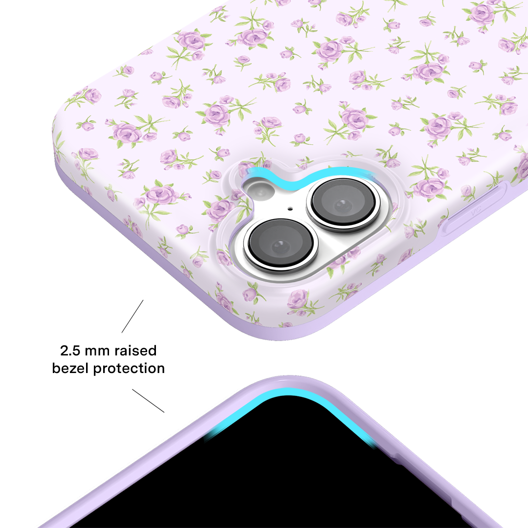 Elegant Lilac Floral iPhone Case - Slim Protective Phone Cover for iPhone 13/14/15 Pro Max - Perfect for Spring Fashion & Everyday Use