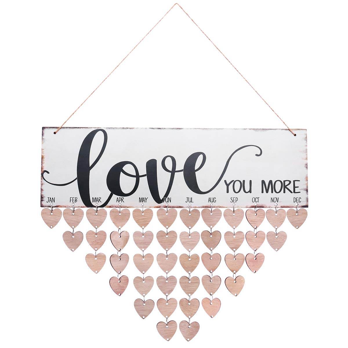 Wooden Block Birthday Calendar - Family Birthday Reminder Wall Calendar with Wooden Blocks | Perfect for Home, Office & Gift Giving | Track Important Dates & Anniversaries