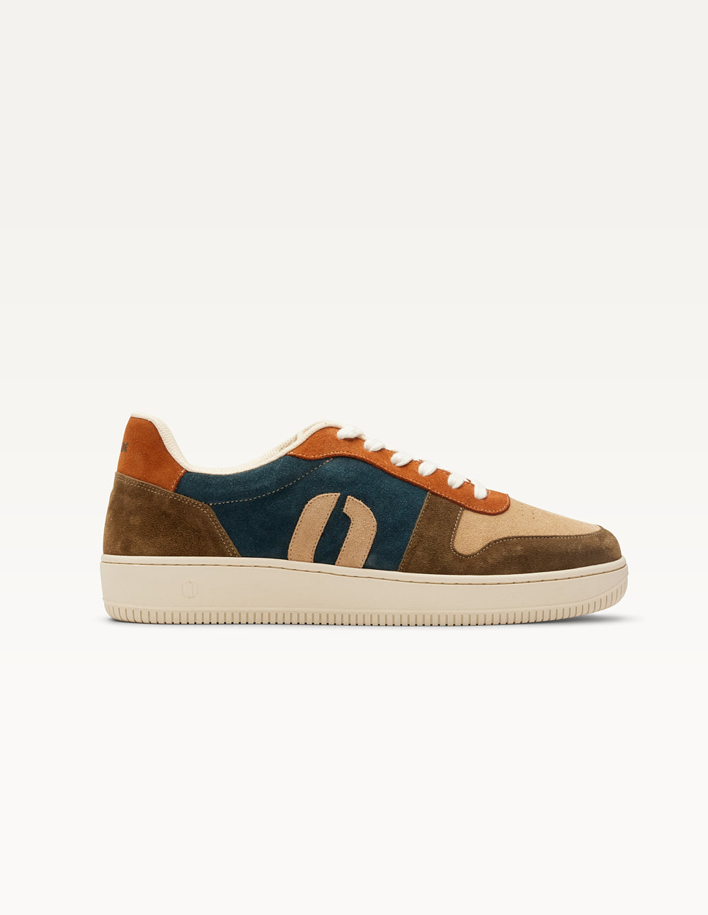 Matthieu Low Baskets - Beige Kaki & Cognac Casual Sneakers for Men | Comfortable Everyday Walking Shoes for Work, Travel & Outdoors