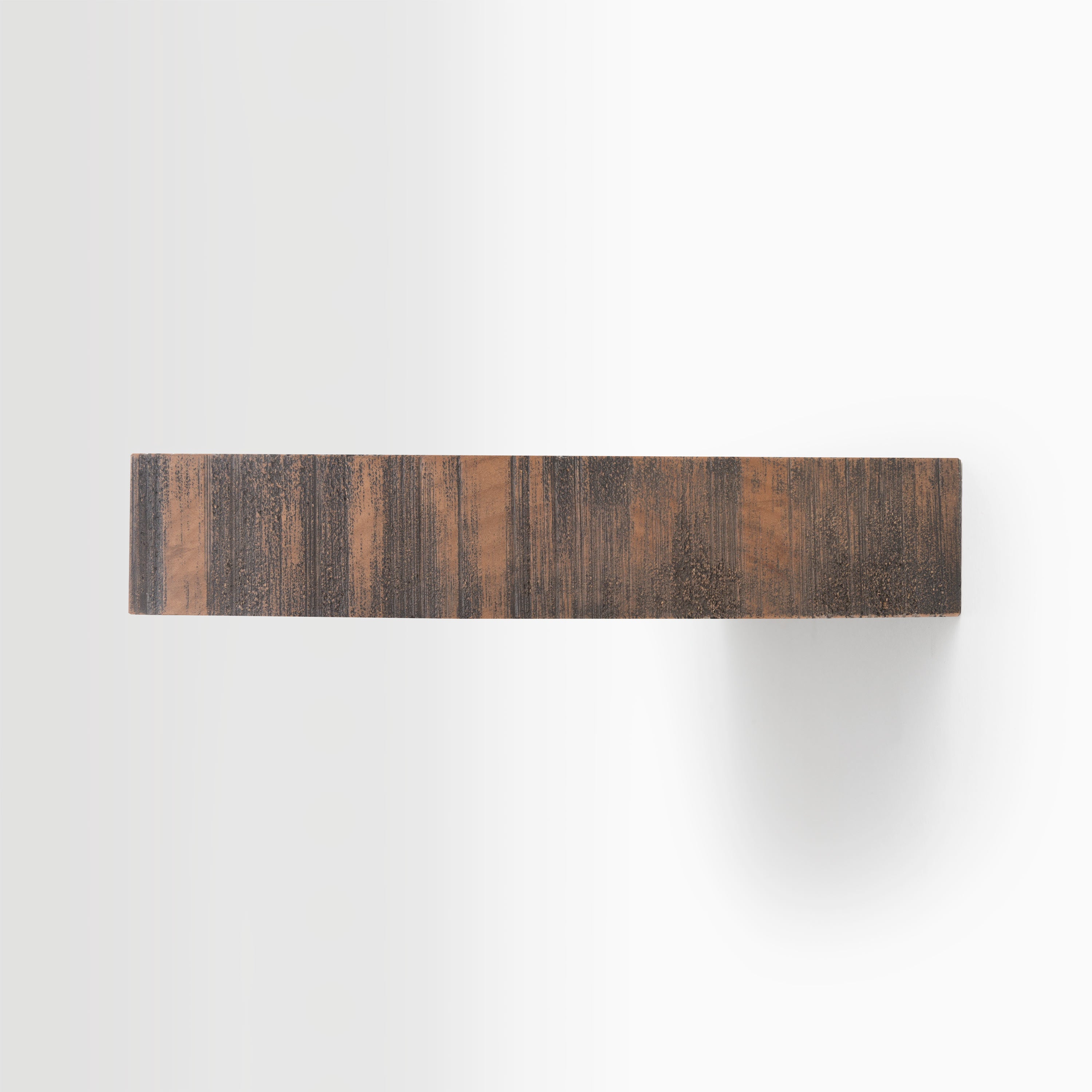 Aksel Inlay Nutmeg Rustic Floating Shelf - Handmade Wood Wall Shelf for Living Room, Kitchen, Bathroom & Office Decor