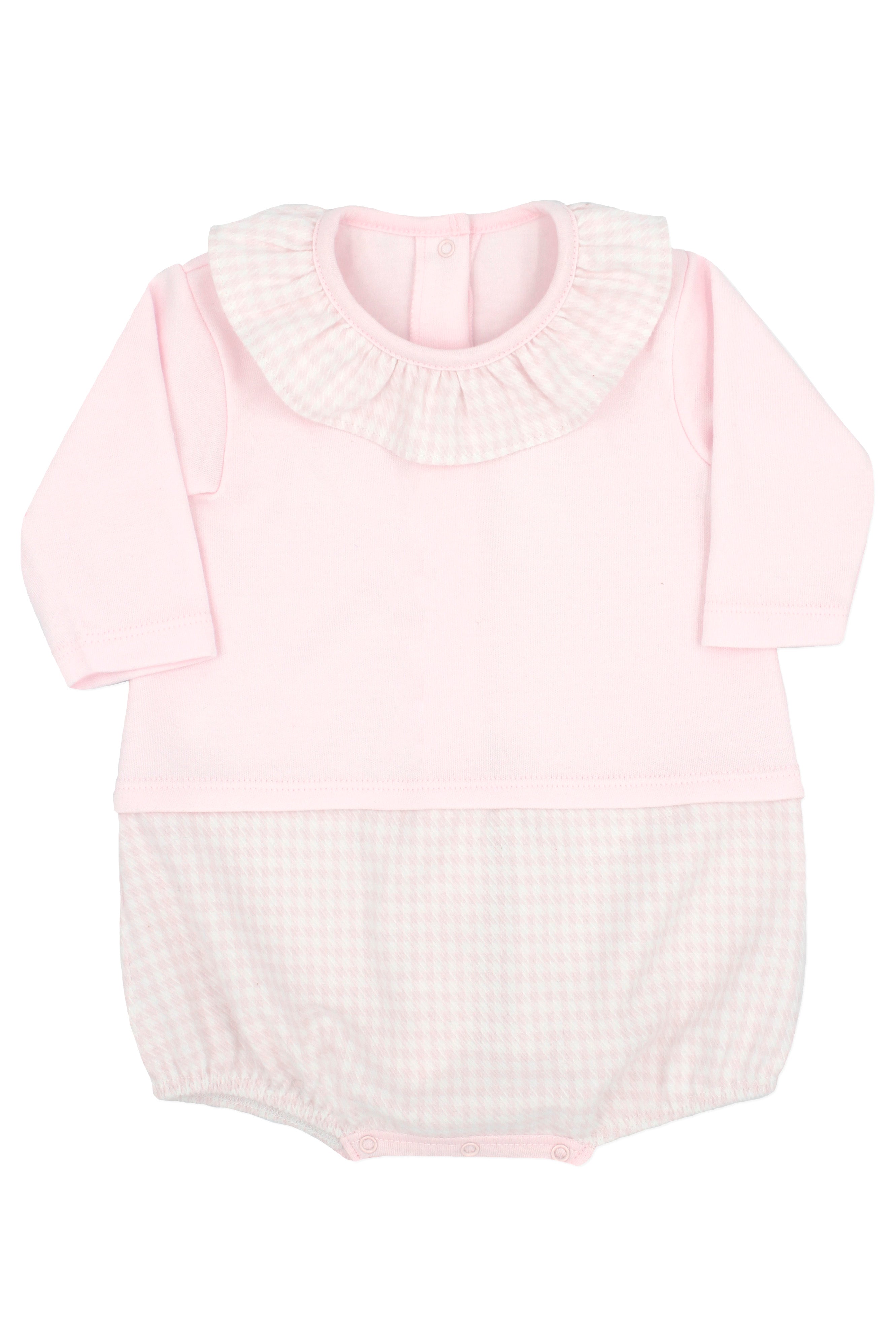Maryam Pink Houndstooth Romper Jumpsuit - Women's Stylish One-Piece Outfit for Summer, Casual Wear, and Outdoor Events