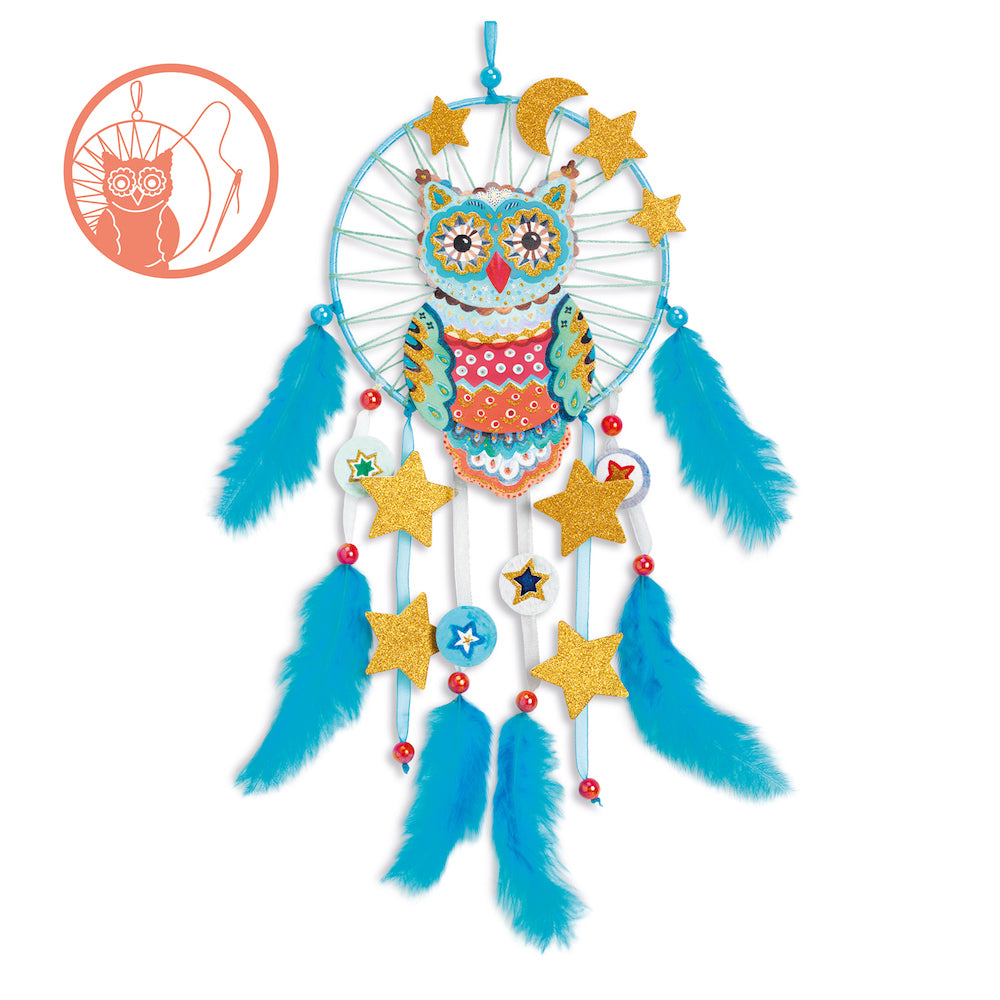 DIY Dreamcatcher Kit - Golden Owl Handmade Craft for Kids & Adults - Perfect for Home Decor, Gifts, and Creative Activities
