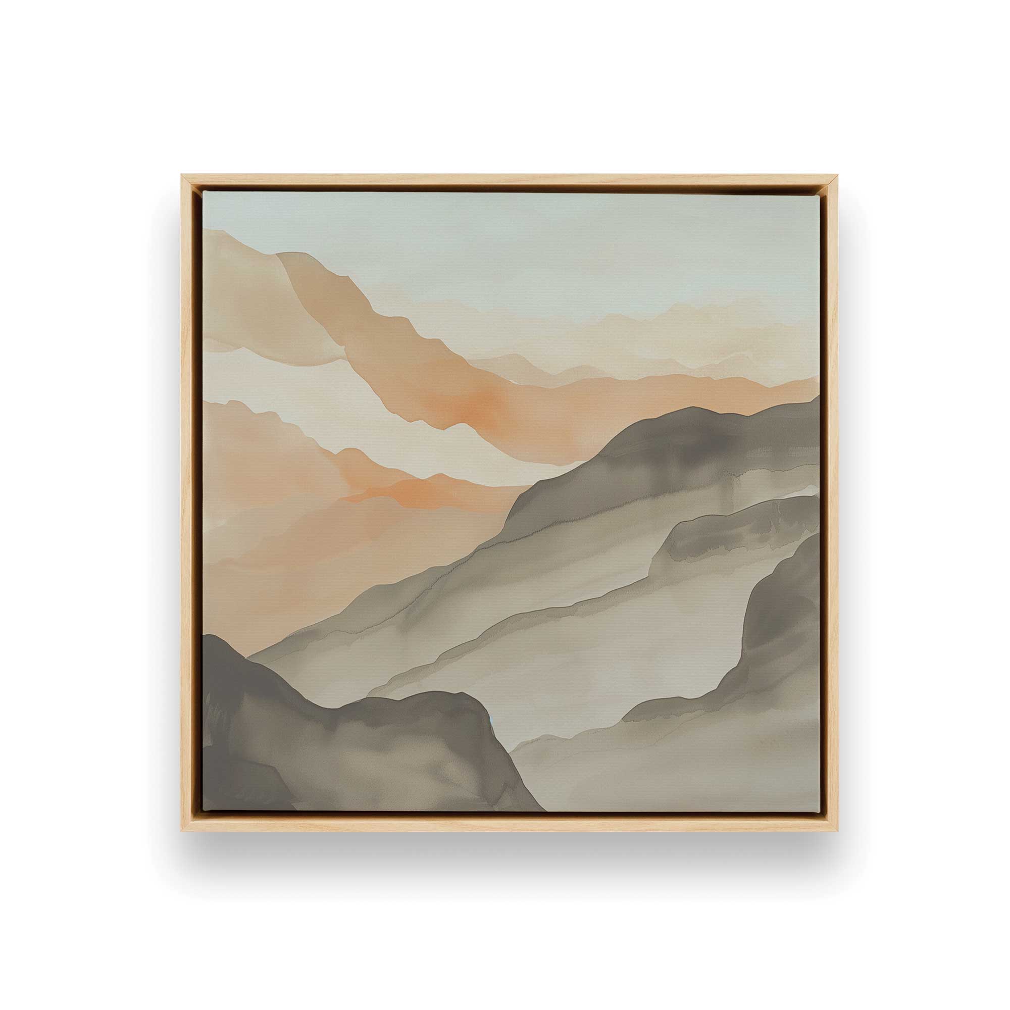 Amber Horizons Wall Art Print on Canvas - Stunning Landscape Painting for Living Room, Bedroom & Office Decor