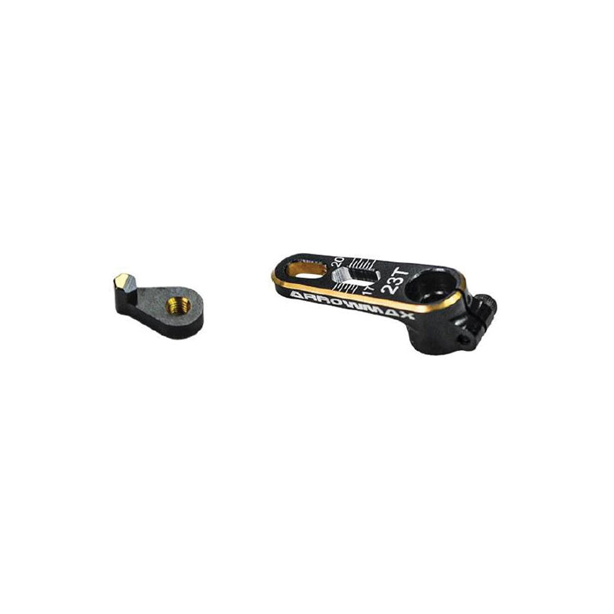 23T Alloy Servo Horn - Black/Golden - High Precision RC Car & Drone Upgrade Part for Smooth Steering Control