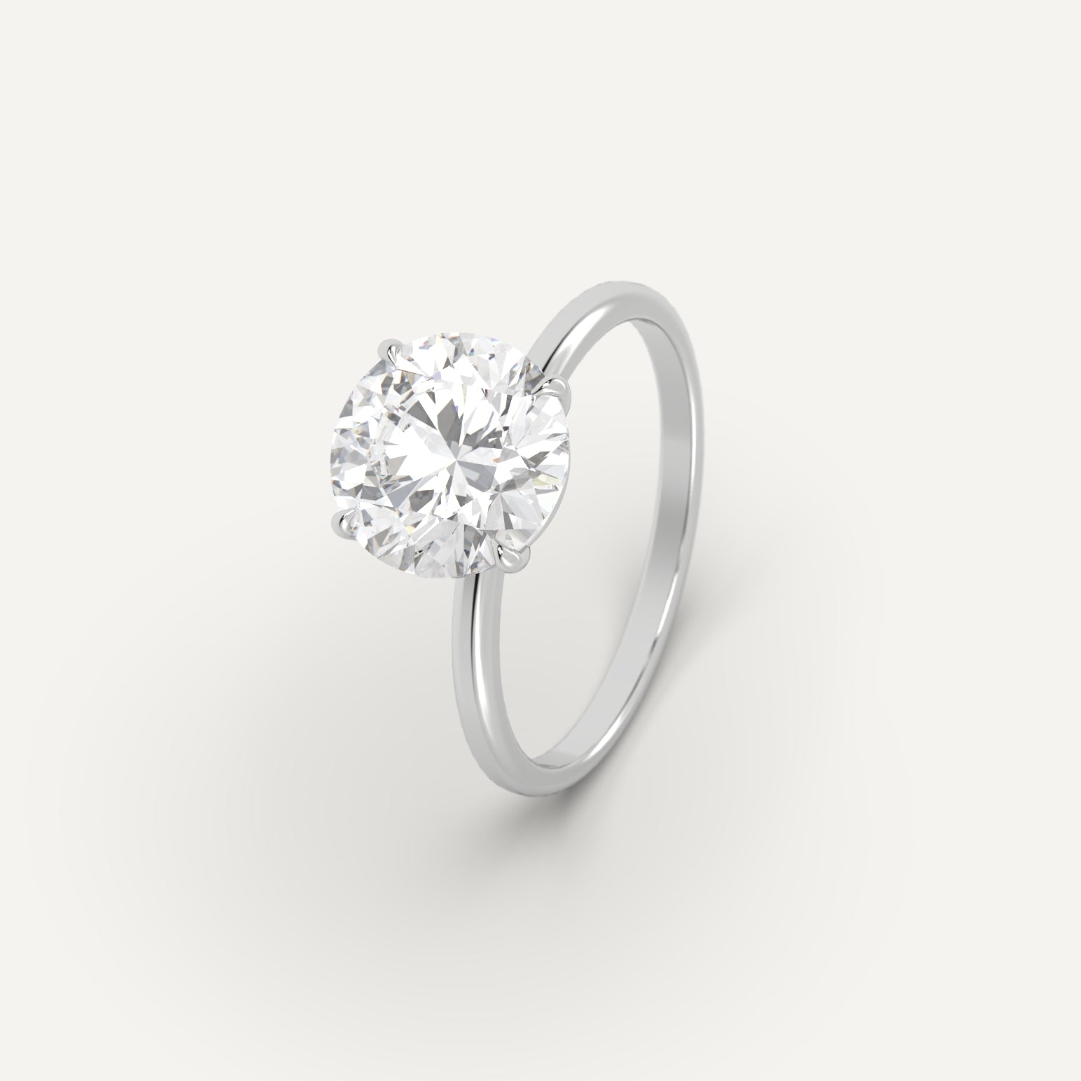 3 Carat Round Cut Diamond Engagement Ring for Women - Perfect for Proposals, Weddings & Anniversaries - GIA Certified, 14K White Gold
