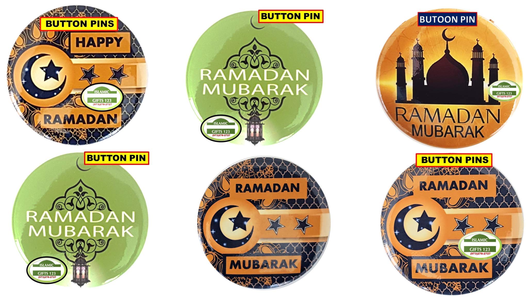 96 PCS Ramadan Novelty Pack - Button Pins, Pencils, Wristbands & LED Lights - رمضان مبارك Decorations - Islamic Gifts for Quran, Allah - Perfect for Ramadan Parties, School Events & Mosque Decorations