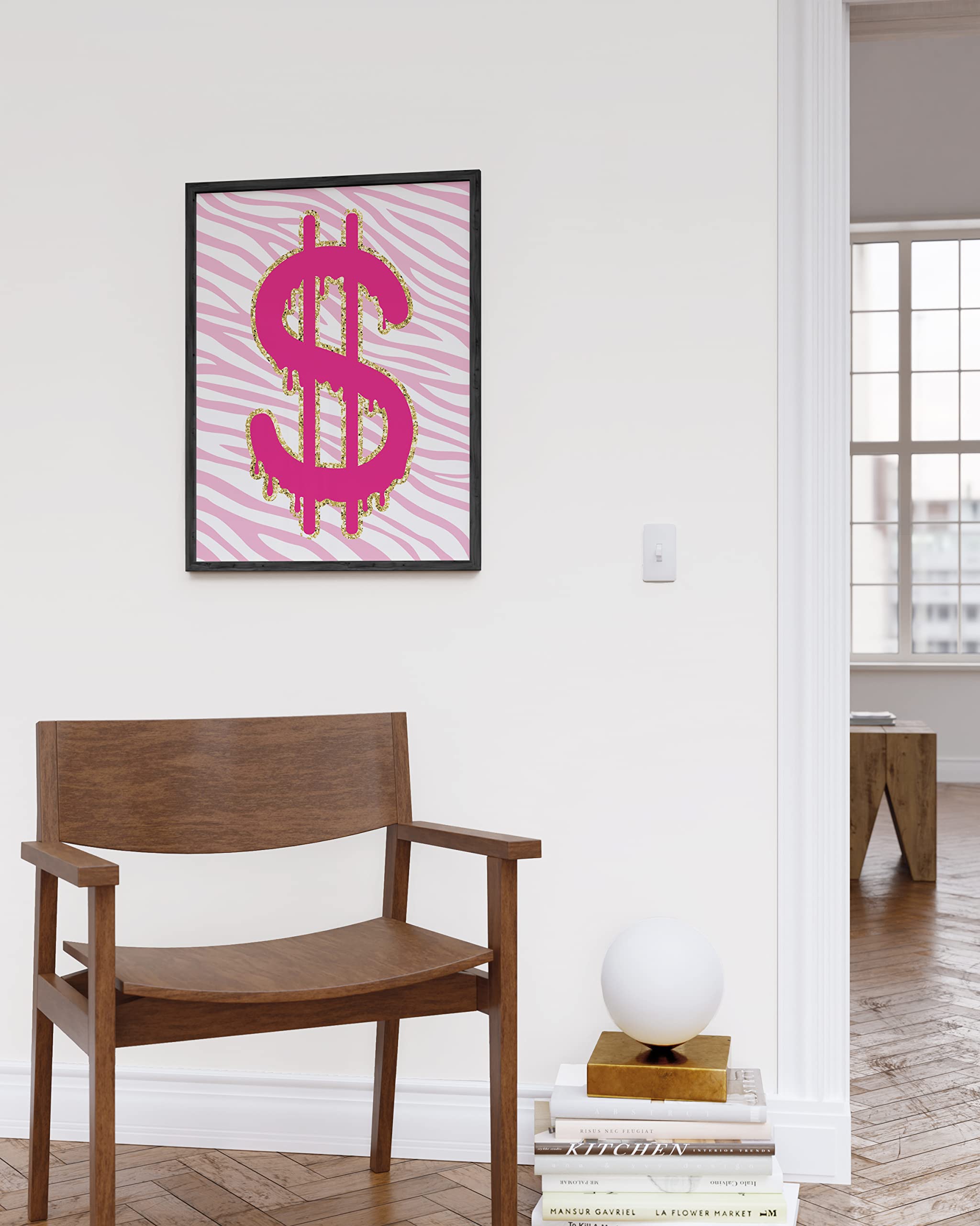 HAUS AND HUES Pink Preppy Wall Art Poster - Trendy Aesthetic Room Decor for Teen Girls, Cute Bedroom Paintings 12x16 Inch UNFRAMED | Perfect for Dorm, Bedroom & Home Office Decoration