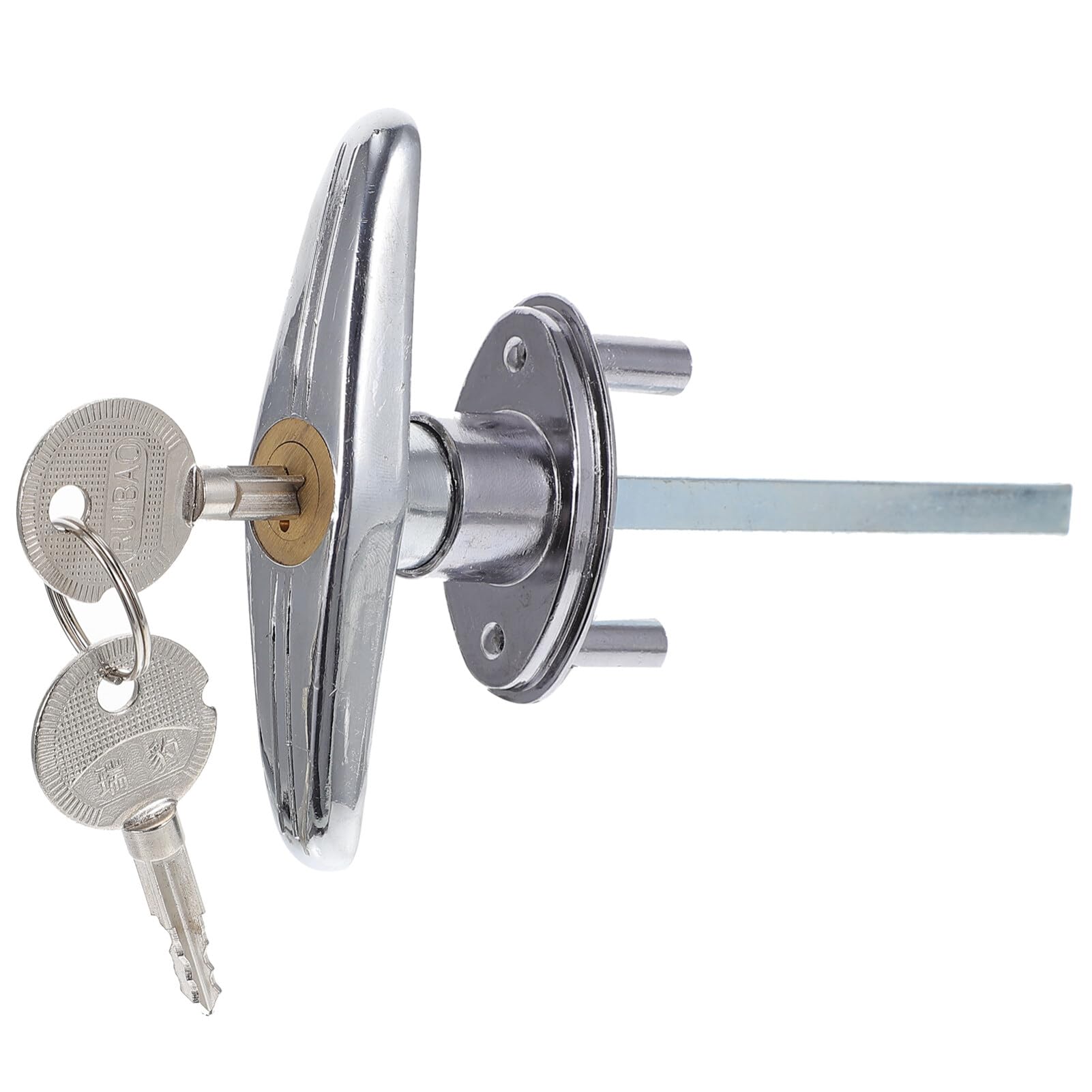 Garage Door T-Handle Lock Replacement Kit with Key - Heavy Duty Flap Door Lock for Sheds, Barns & Storage Units | Secure Outdoor Door Hardware for Home & Commercial Use