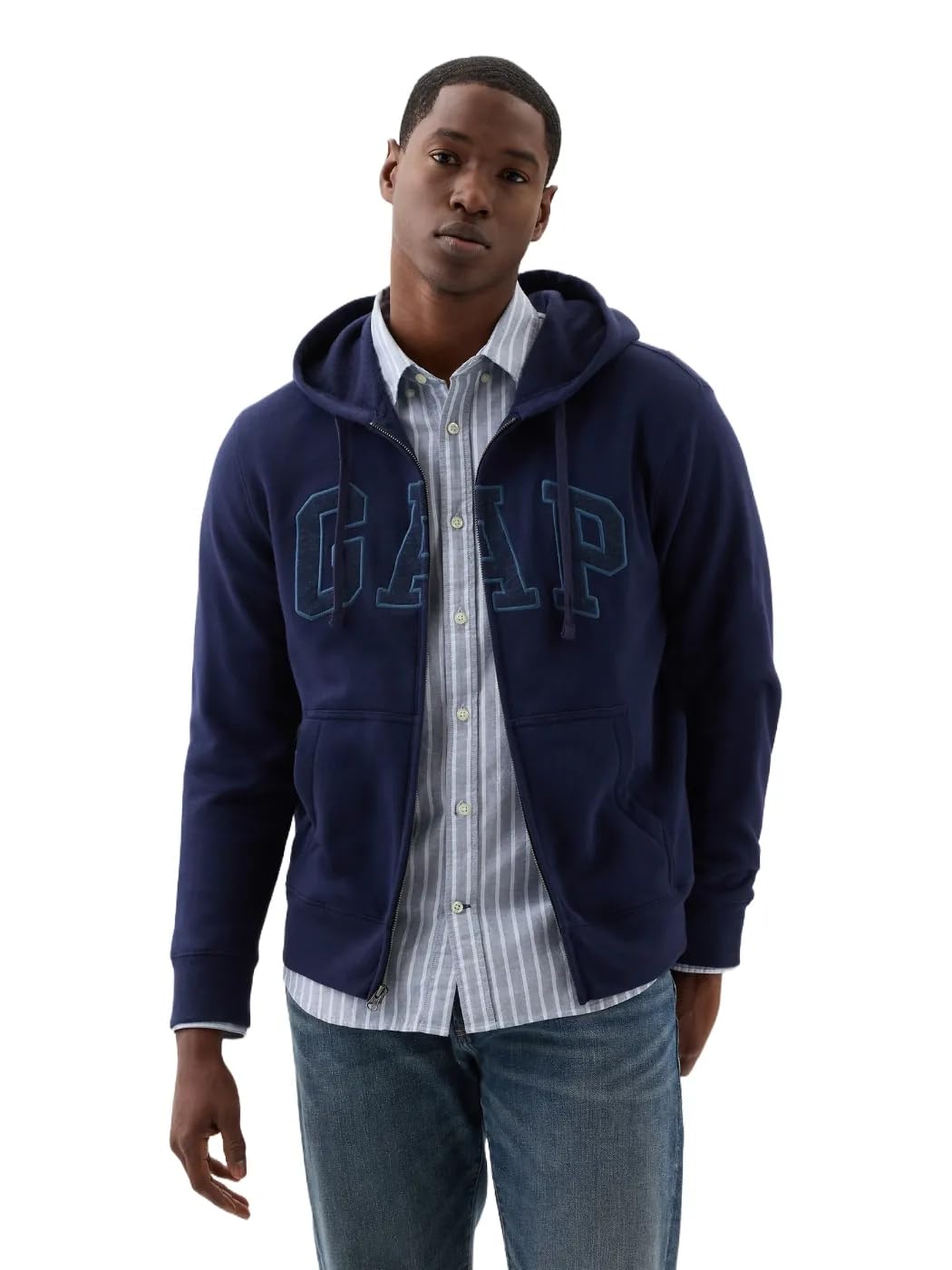 GAP Logo Hoodie - Full Zip Sweatshirt for Men & Women | Casual Streetwear & Loungewear | Perfect for Everyday Wear, Gym, and Outdoor Activities