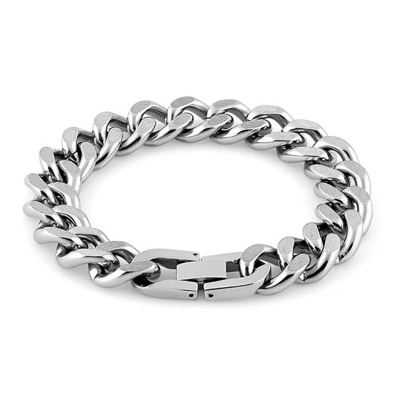 Stainless Steel Curb Link Bracelet for Men & Women - Durable Fashion Jewelry for Everyday Wear, Gifts & Special Occasions