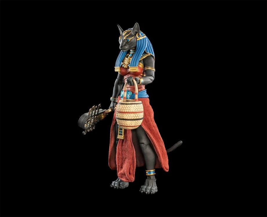 Bastet (Black and Red Version) Action Figure - Figura Obscura Exclusive - Preorder for 2025 - Collectible Egyptian Cat Goddess Statue - Perfect for Anime Fans, Mythology Collectors and Home Decor