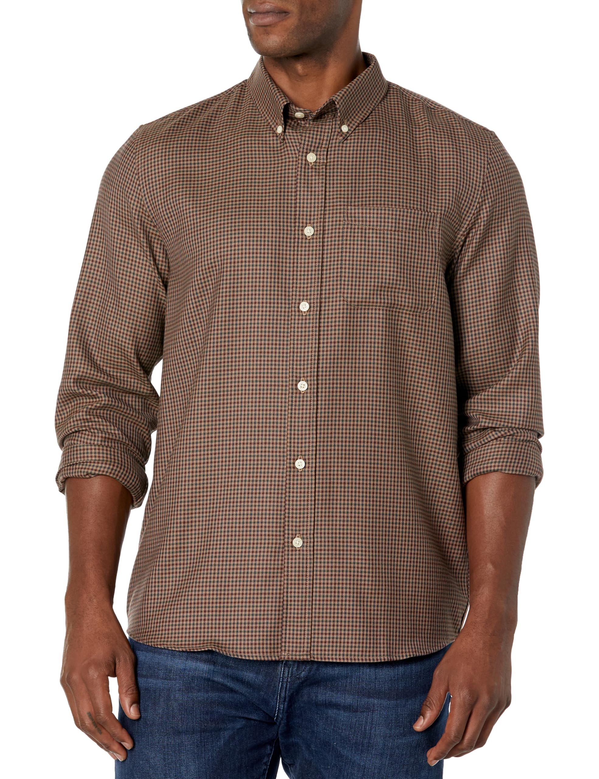 Pendleton Men's Long Sleeve Flannel Shirt for Outdoor Camping & Casual Wear | Classic Plaid Button-Up for Fall & Winter