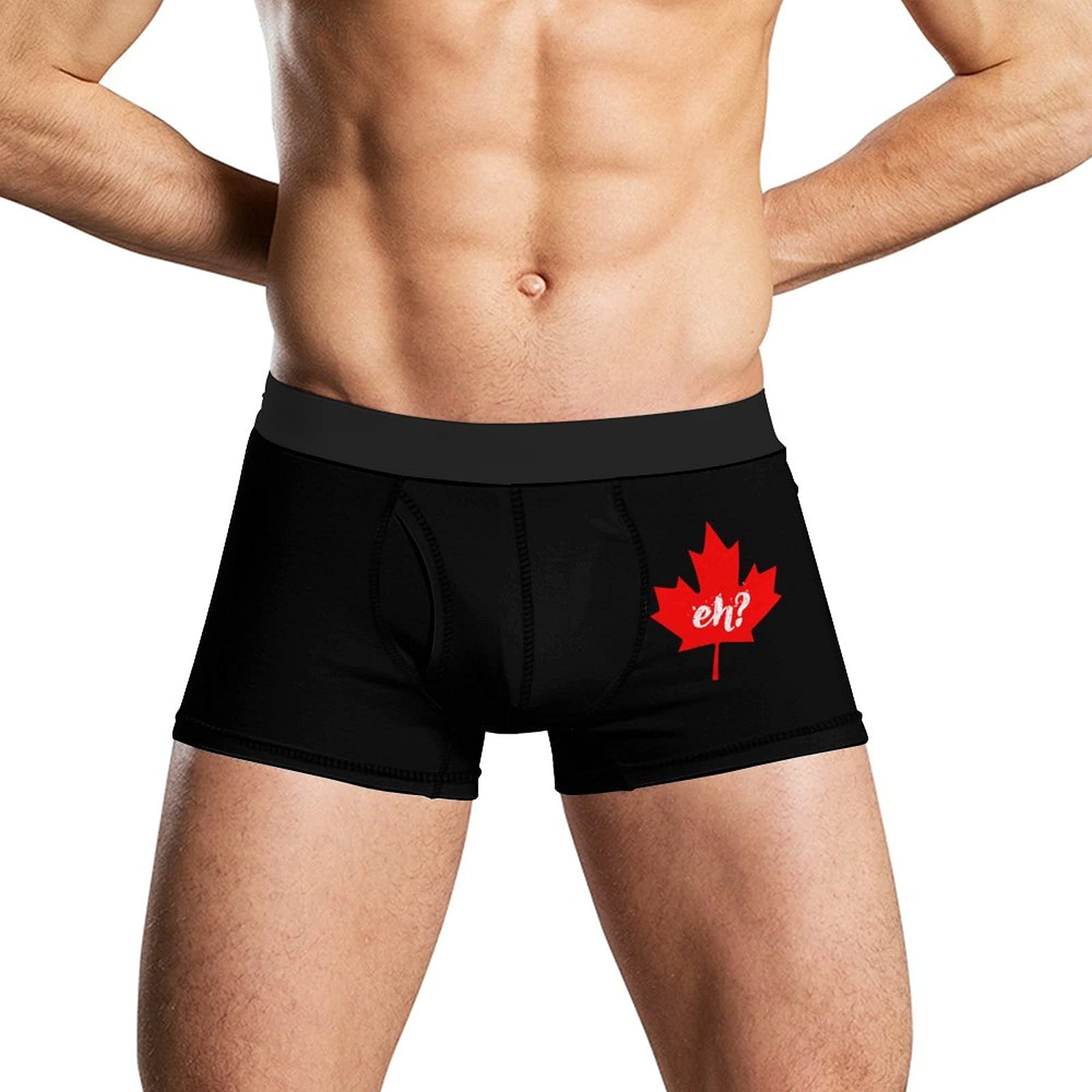BAIKUTOUAN Eh Canada Maple Men's Boxer Briefs - Super Soft Cotton Underwear for Men - Comfortable Breathable Underwear for Daily Wear, Workout & Travel
