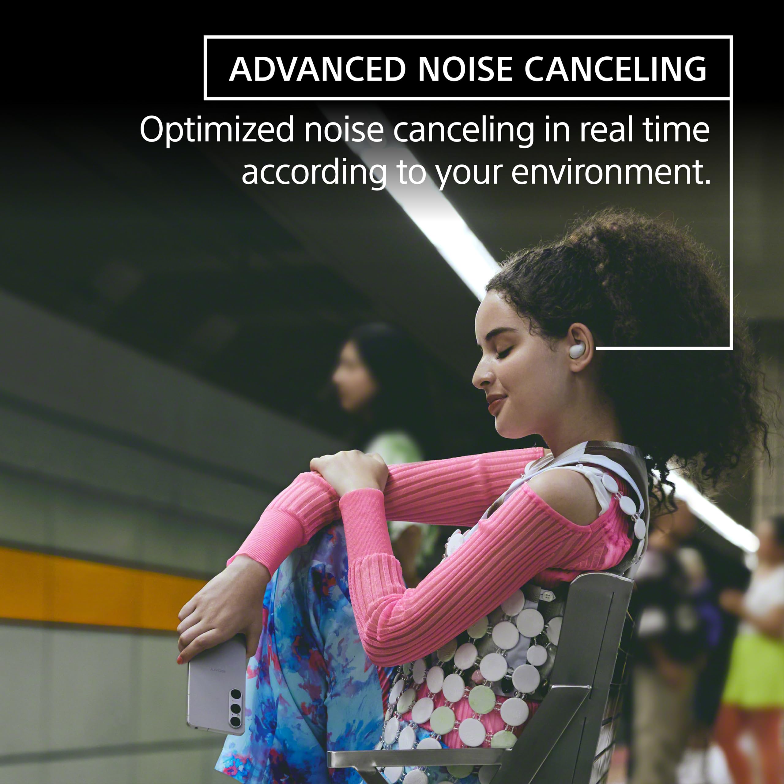 Sony LinkBuds Fit Truly Wireless Noise Canceling Earbuds - Lightweight Bluetooth Headphones with Secure Air Fitting Supporters, Black - Perfect for Running, Workouts & Commuting
