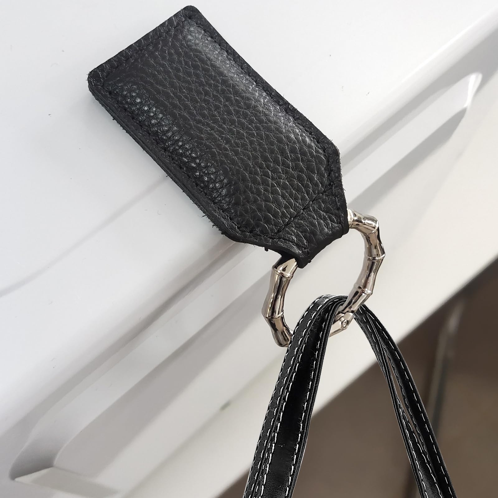 Heavy Duty Magnetic Handbag Holder & Keychain Clip - Durable Fashion Bag Accessory for Women (Black) - Perfect for Purse Organization, Car Hooks & Home Storage