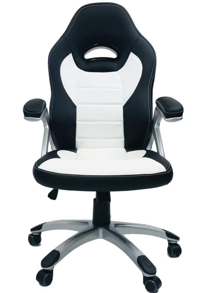 HAWK SERIES 2741 Ergonomic Gaming Chair - White & Black - Comfortable PC Gaming Chair for Long Hours - Perfect for Esports, Streaming & Home Office