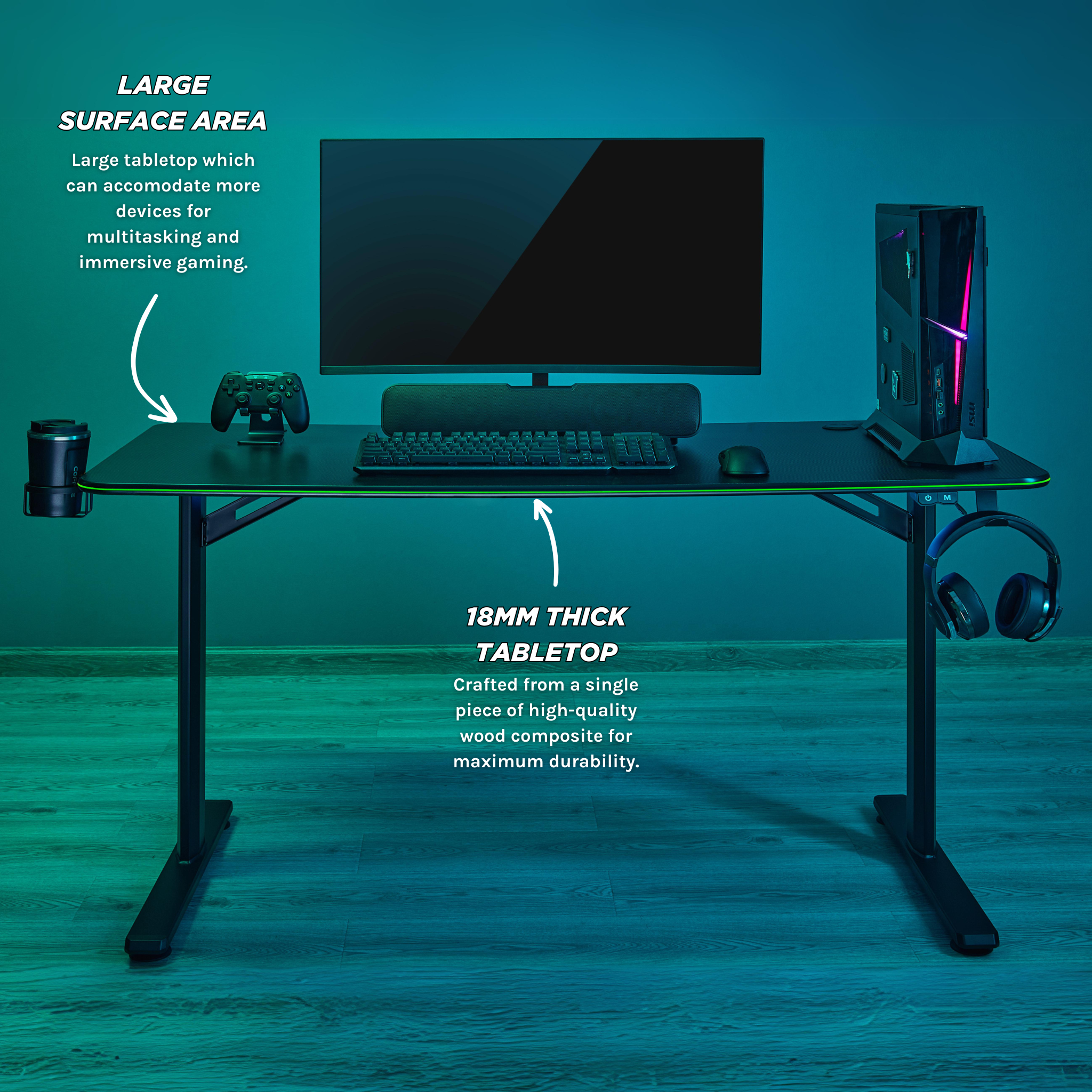 Rift Gaming Desk - 44.5