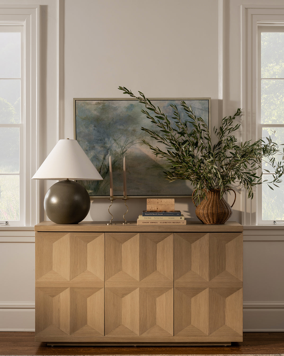 Tess Large Ceramic Table Lamp - Modern Home Decor Lighting for Living Room, Bedroom & Office - Stylish Accent Light for Cozy Ambience