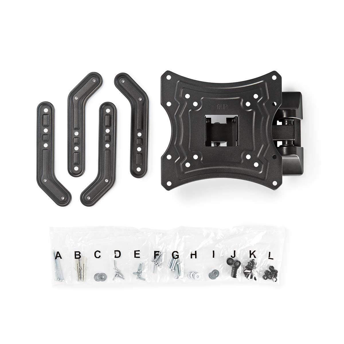 Universal TV Wall Mount Bracket - Swivel & Tilt for 23-55 Inch TVs, Max 30 kg, 2 Pivot Points - Perfect for Living Room, Bedroom & Office