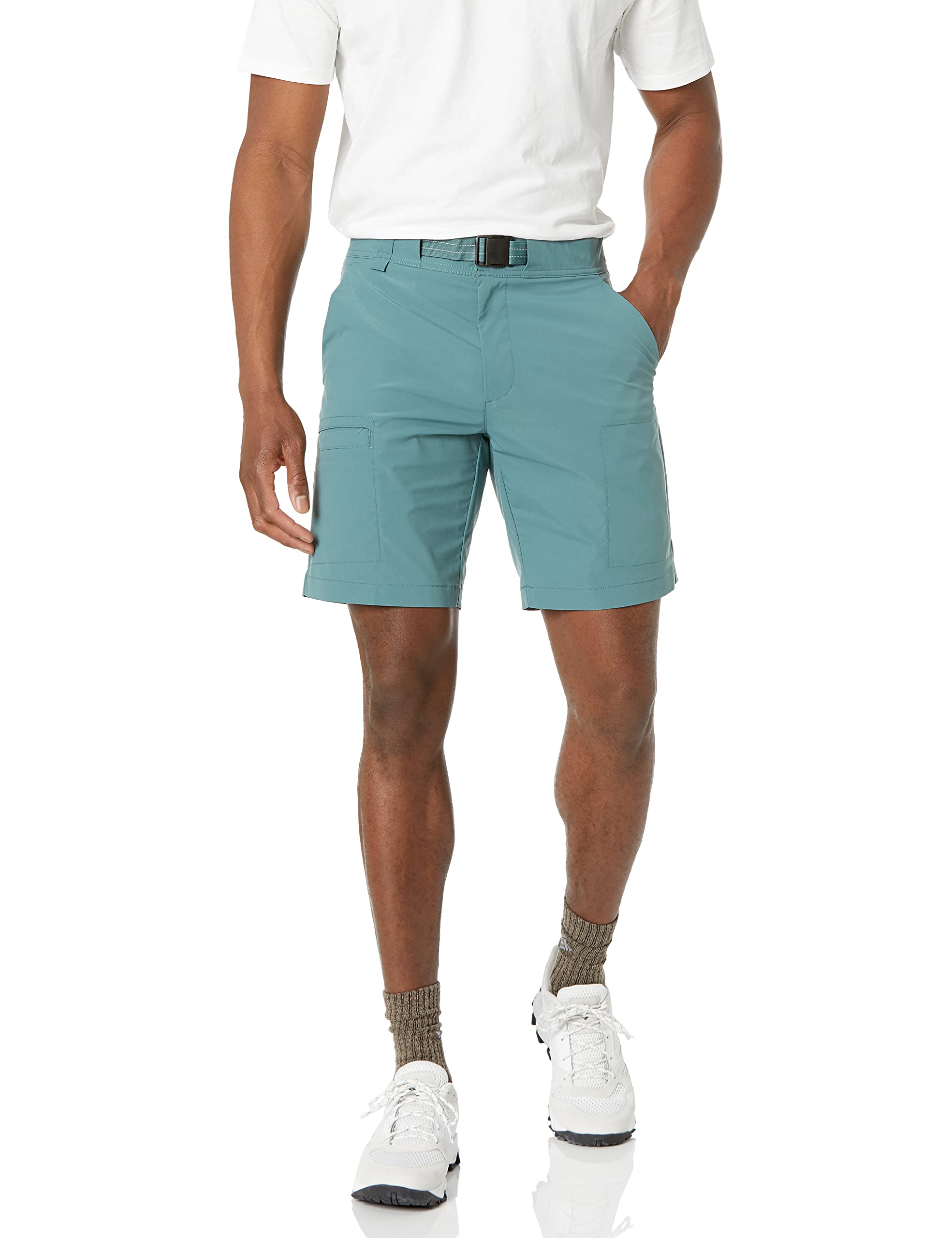 Amazon Essentials Men's Quick-Dry Hiking Shorts with Belt - Lightweight & Moisture-Wicking for Outdoor Adventures, Camping & Summer Activities