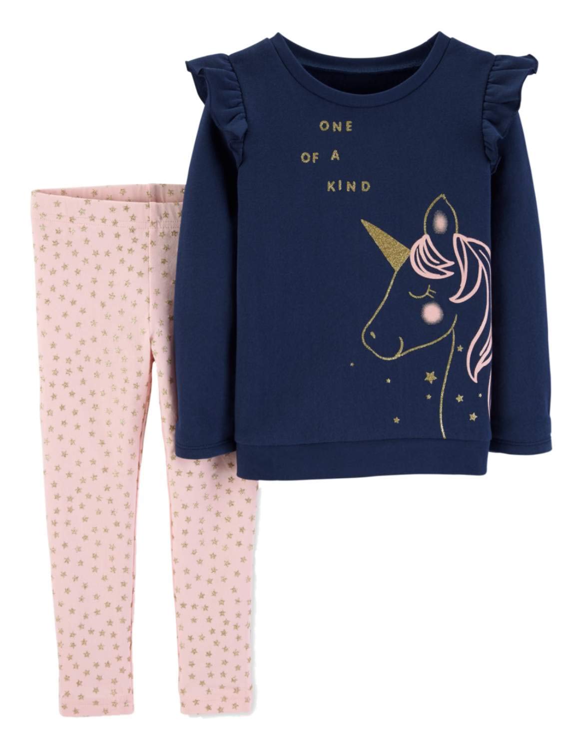 Carters Baby Girls' Glitter Unicorn & Stars Sweater and Legging Set - Cozy 2-Piece Outfit for Toddlers & Infants | Perfect for Playdates, Holidays & Photo Shoots