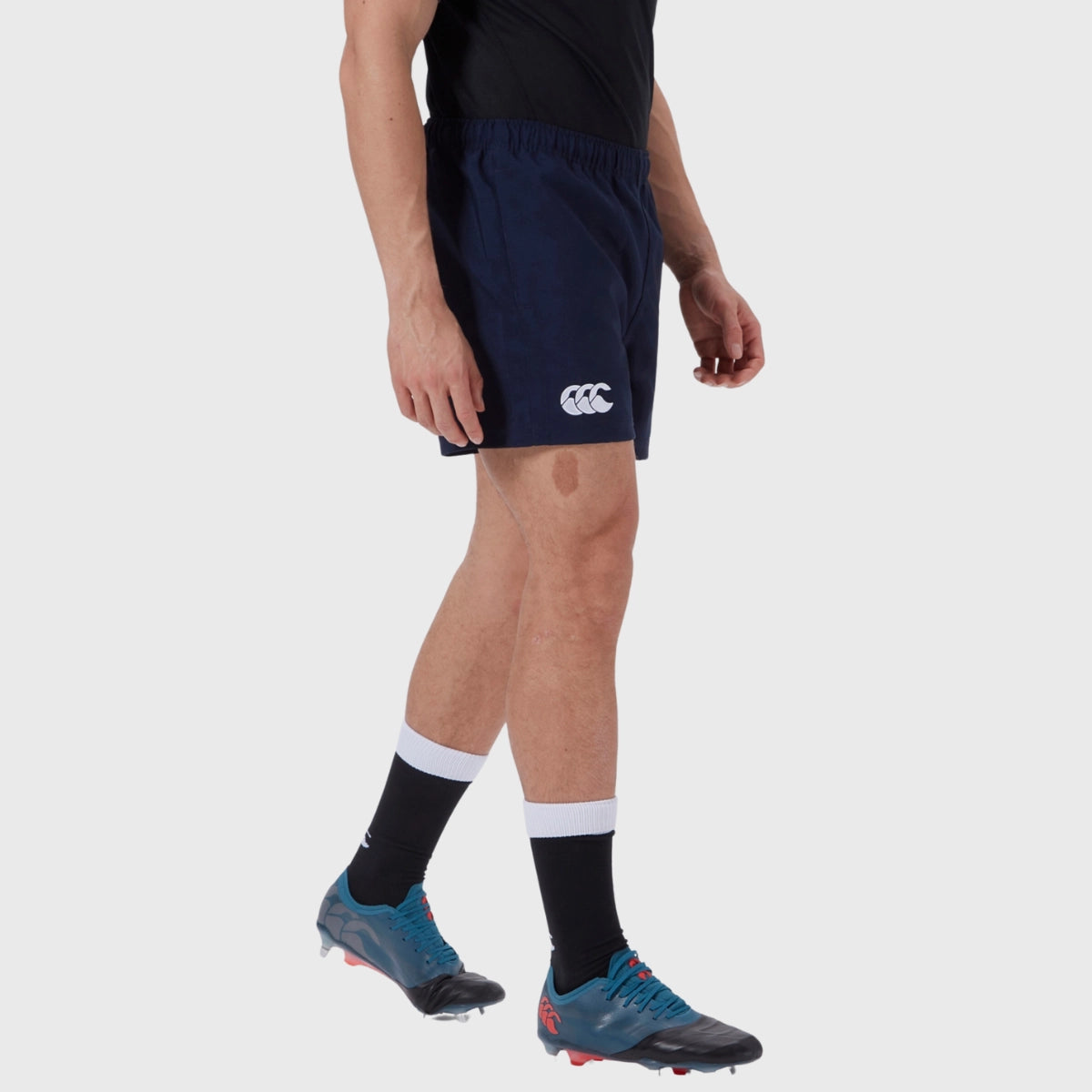 Canterbury Men's Rugby Shorts with Pockets - Navy Blue Athletic Training Shorts for Rugby, Gym & Casual Wear