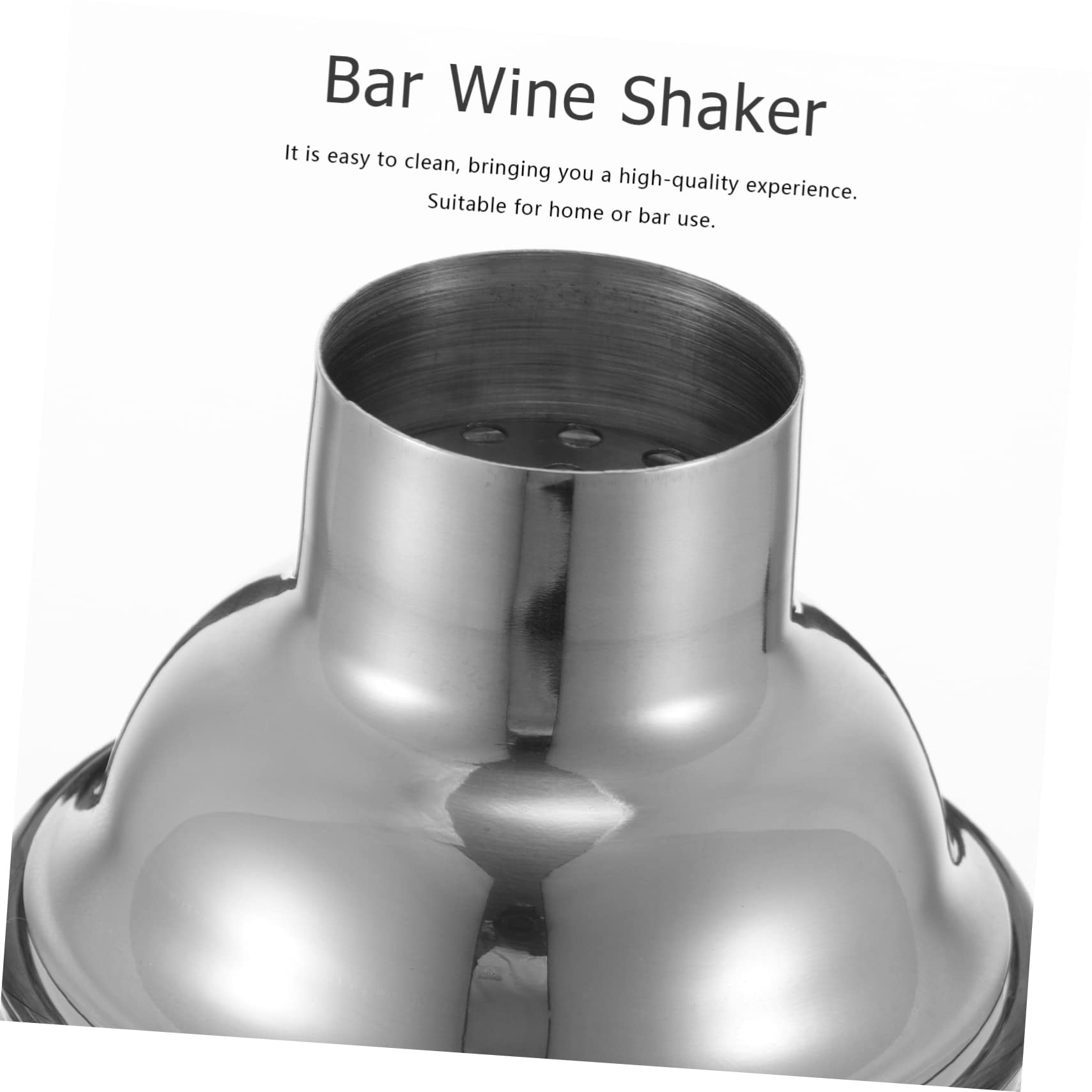BESTonZON 3-Piece Clear Metal Cocktail Shaker Set - Bartender Mixing Glasses, Wine & Protein Shaker Bottles, Hand Blender for Smoothies - Perfect for Home Bars, Cocktail Parties & Gym Workouts