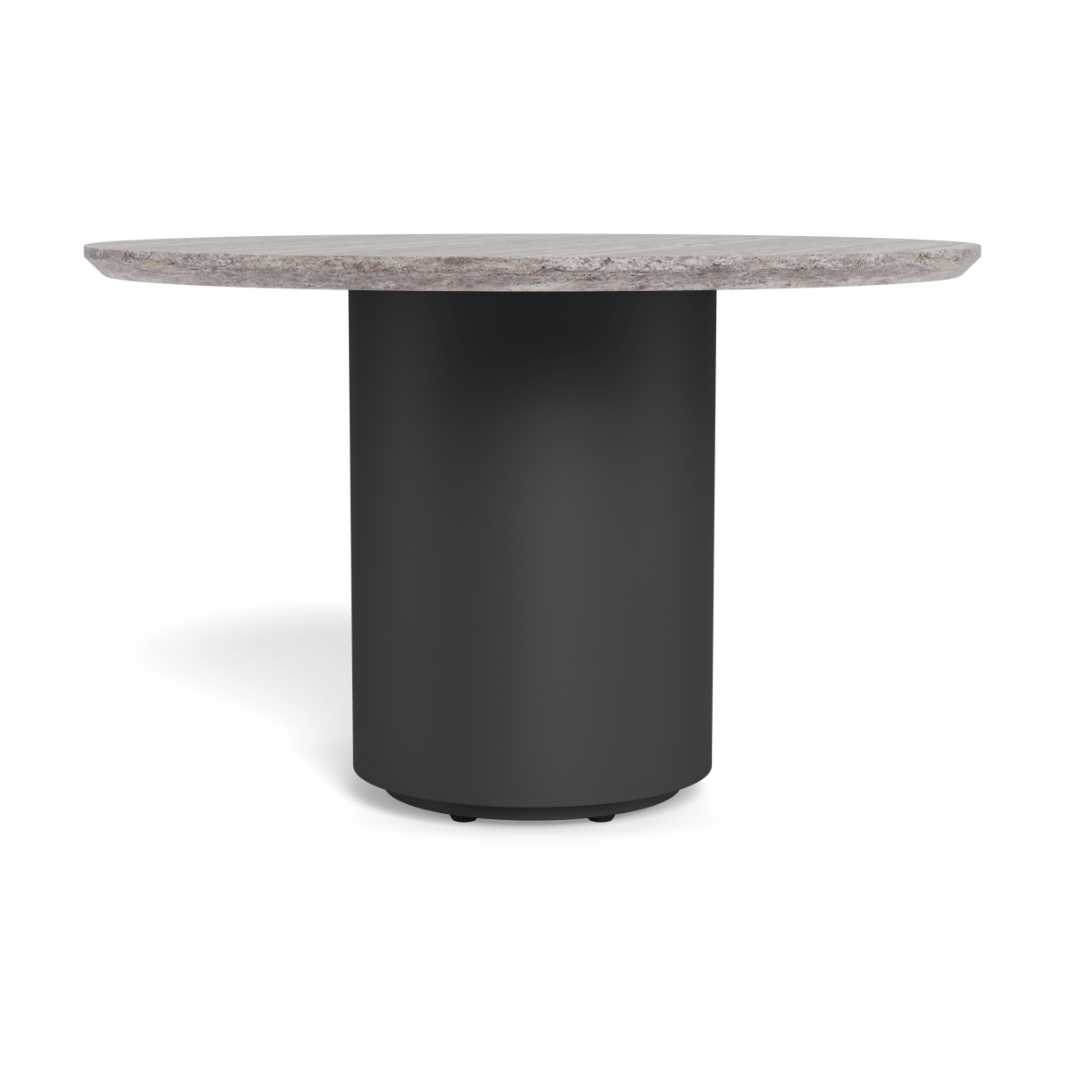 Santorini Outdoor Stone Round Dining Table 48 Inch - Weather-Resistant Patio Furniture for Garden, Poolside, and Backyard Dining