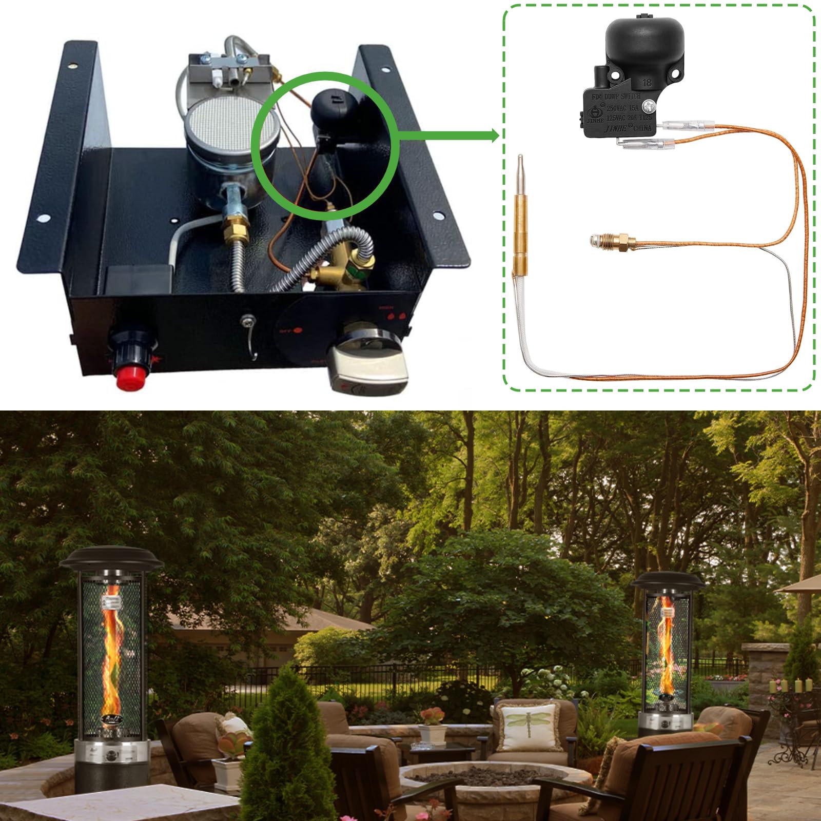 4-Pack Outdoor Patio Heater Thermocouples - 13.8