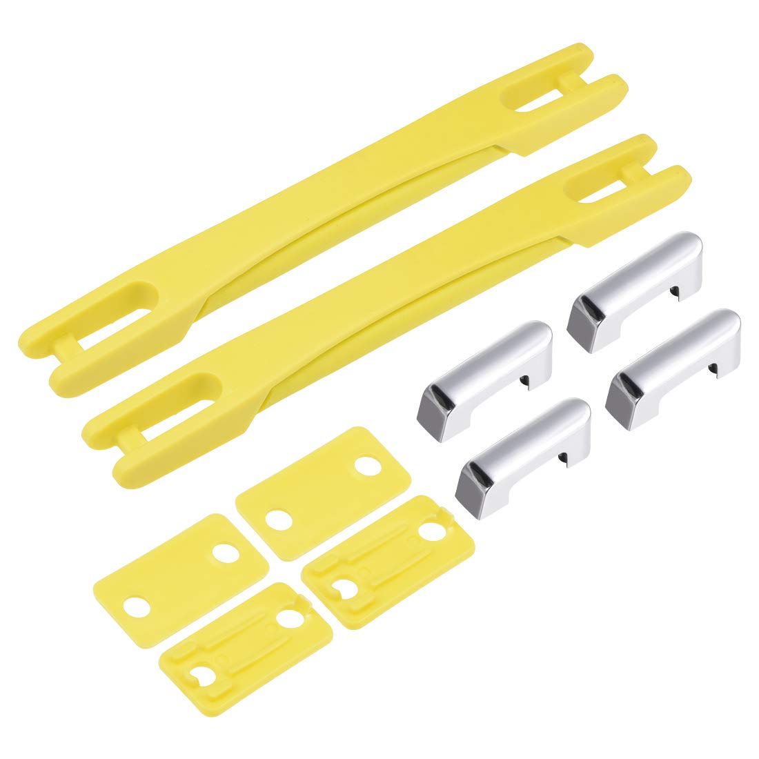 uxcell Luggage Handle Replacement - 220mm Suitcase Strap Grip (2 Pack, Yellow) | Durable Travel Accessory for Suitcase Repair & Smooth Rolling