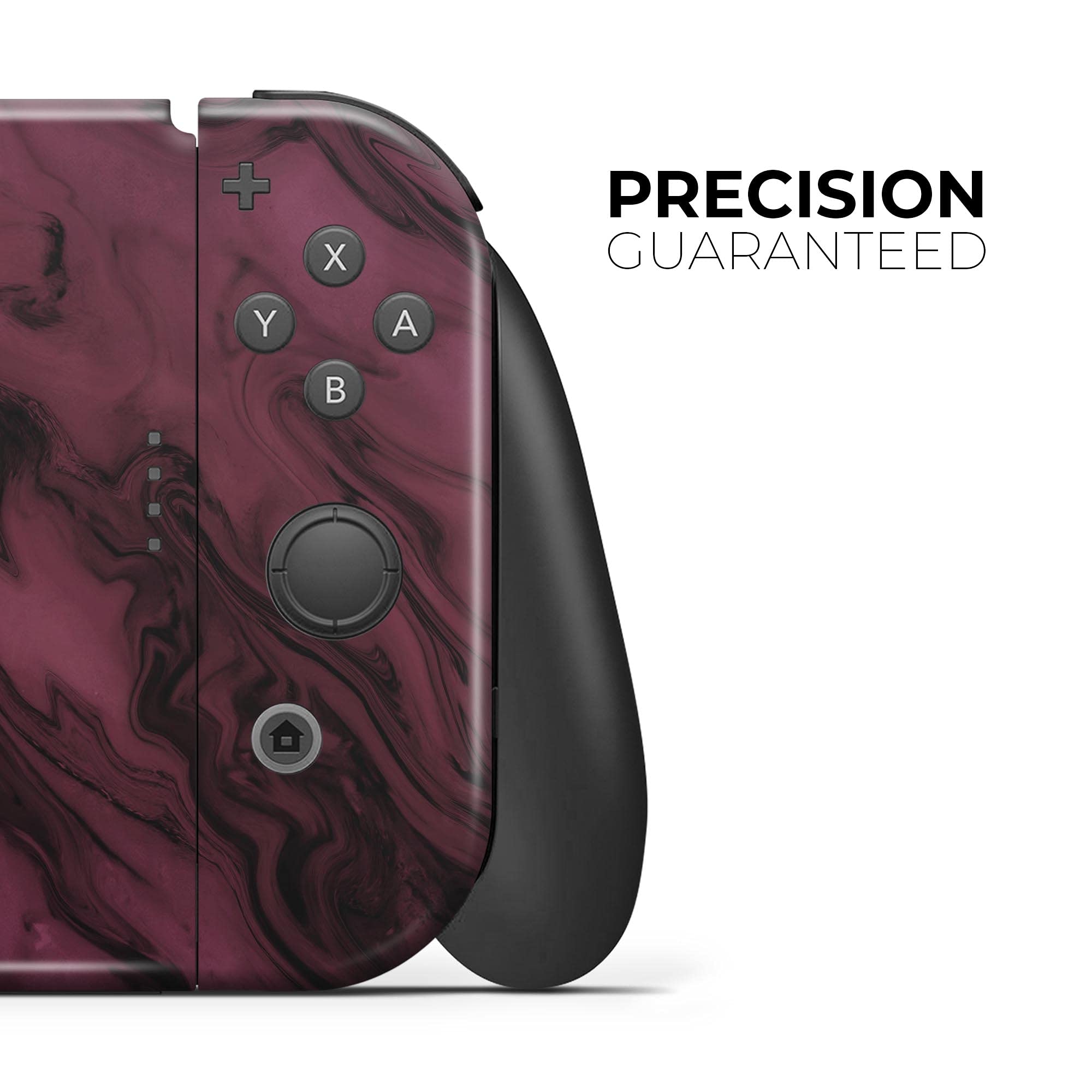 Nintendo Switch Skin Decal - Black & Pink Marble Vinyl Wrap Cover | Scratch-Resistant, Removable Protective Case | Compatible with Switch Console Bundle | Perfect for Gaming Protection & Customization