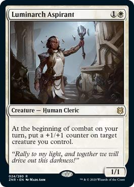 Magic The Gathering Luminarch Aspirant Trading Card - Rare MTG Creature Card for Collectors & Players - Perfect for Commander, Standard & Modern Deck Building