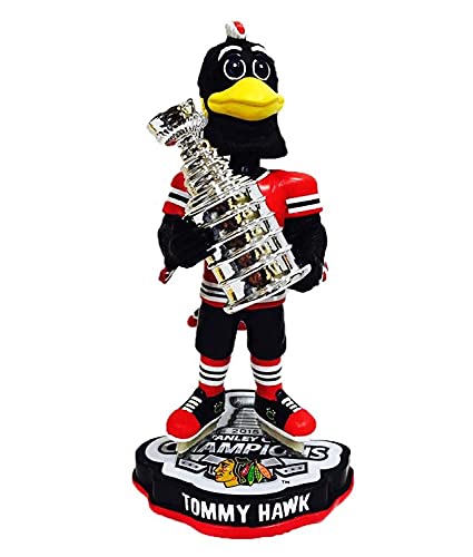 Tommy Hawk Chicago Blackhawks 2015 Stanley Cup Champions Bobblehead - NHL Officially Licensed Collectible - Perfect for Hockey Fans, Sports Memorabilia Displays & Man Cave Decor