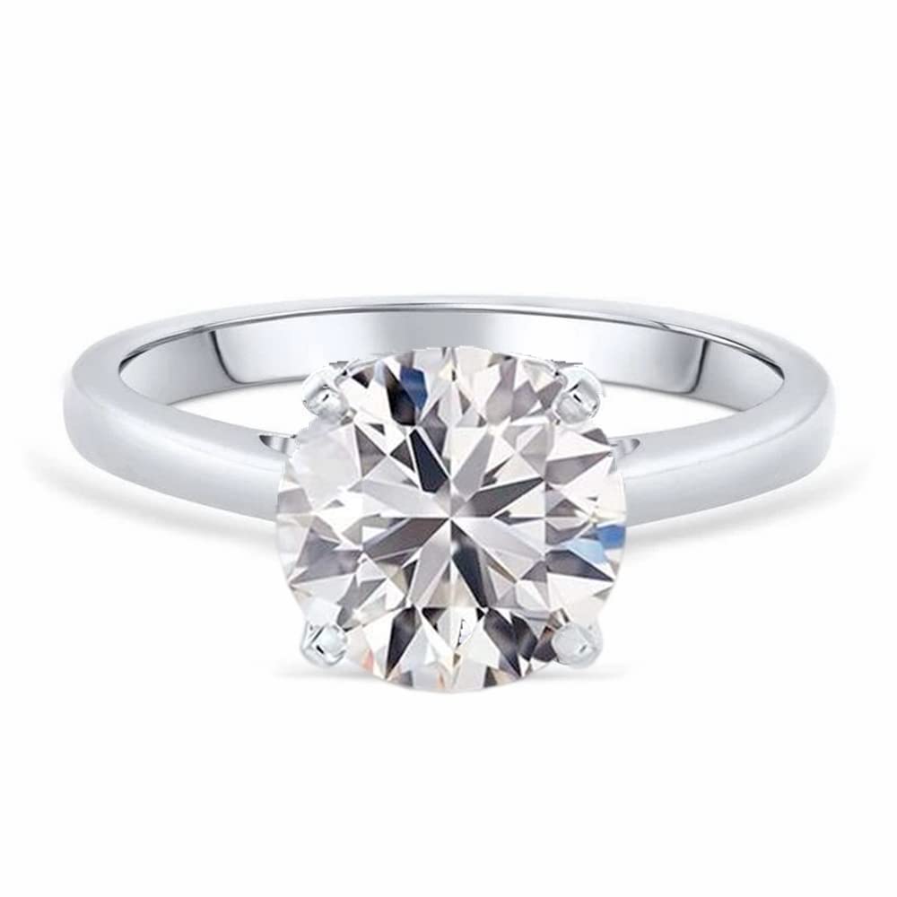 1 Carat Solitaire Moissanite Engagement Ring for Women - 10K 14K 18K Gold Classic Round Cut Wedding Anniversary Ring with Text Engraving - Perfect for Proposals, Anniversaries & Special Occasions