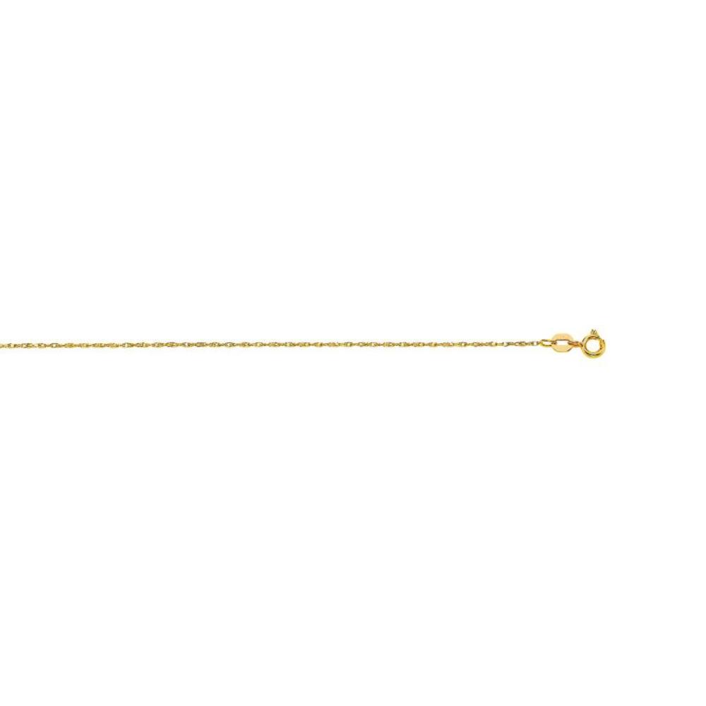 10K Gold .80mm Machine Rope Chain Necklace - Durable & Elegant Jewelry for Women & Men - Perfect for Everyday Wear, Gifts & Special Occasions