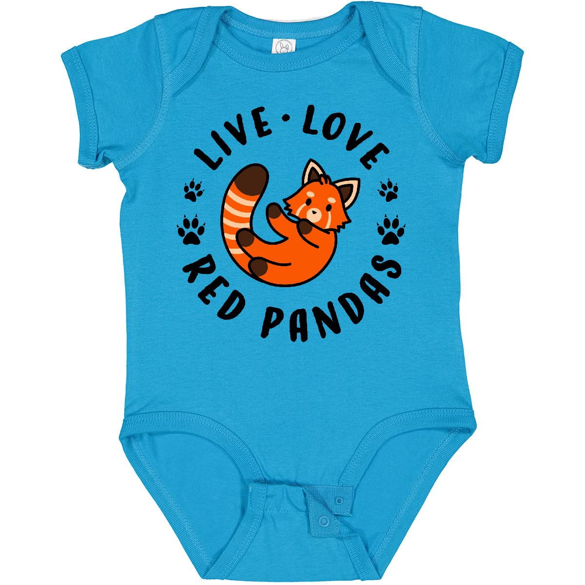 Inktastic Live Love Red Pandas Baby Bodysuit - Cute Animal Print Onesie for Infants & Toddlers - Perfect for Playdates, Family Photos & Everyday Wear