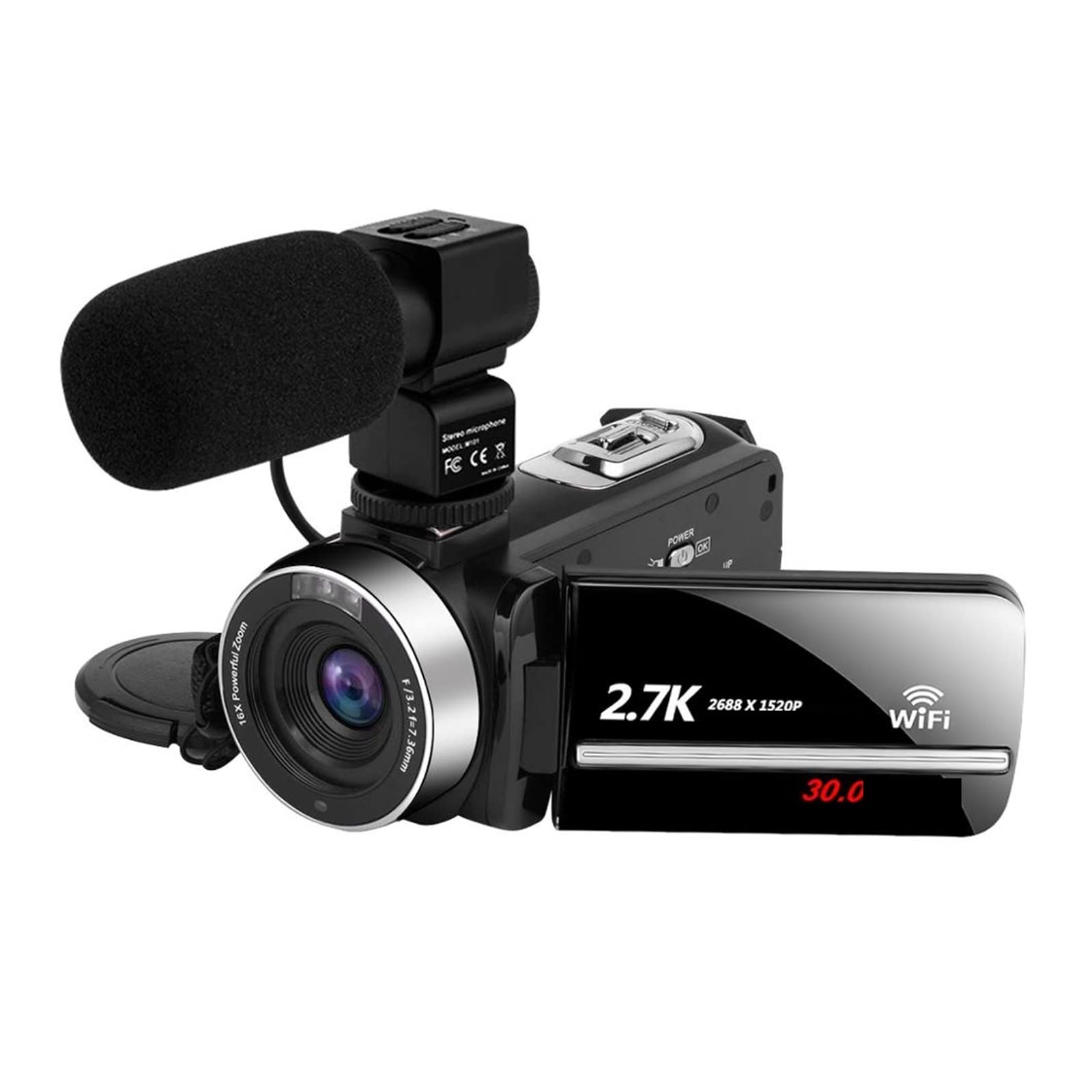 AUBEST 2.7K Digital Camcorder with 3.0