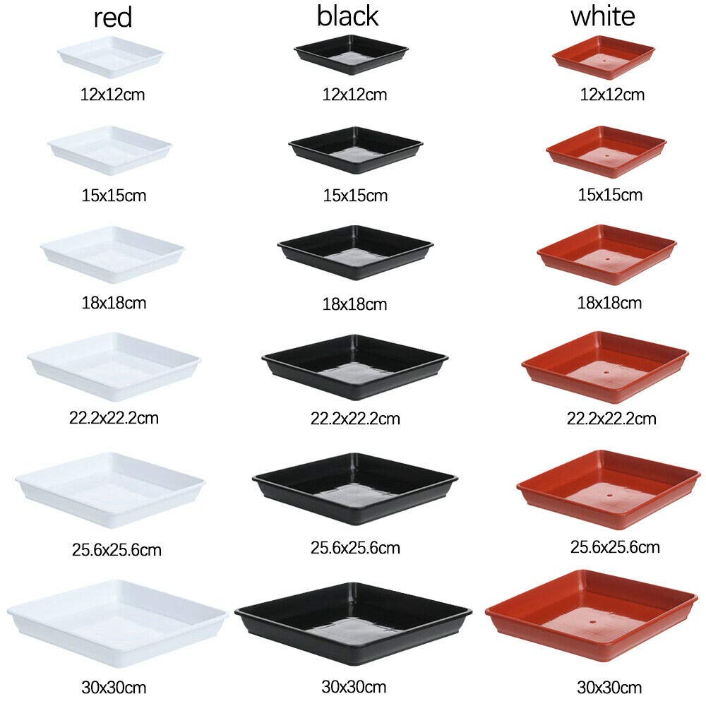 Heavy Duty Plant Drip Trays - 15x15cm White Square Plant Saucers for Indoor/Outdoor Use - Leak Proof, Deformation Resistant Garden Supplies - Perfect for Potted Plants, Flower Pots & Home Decor